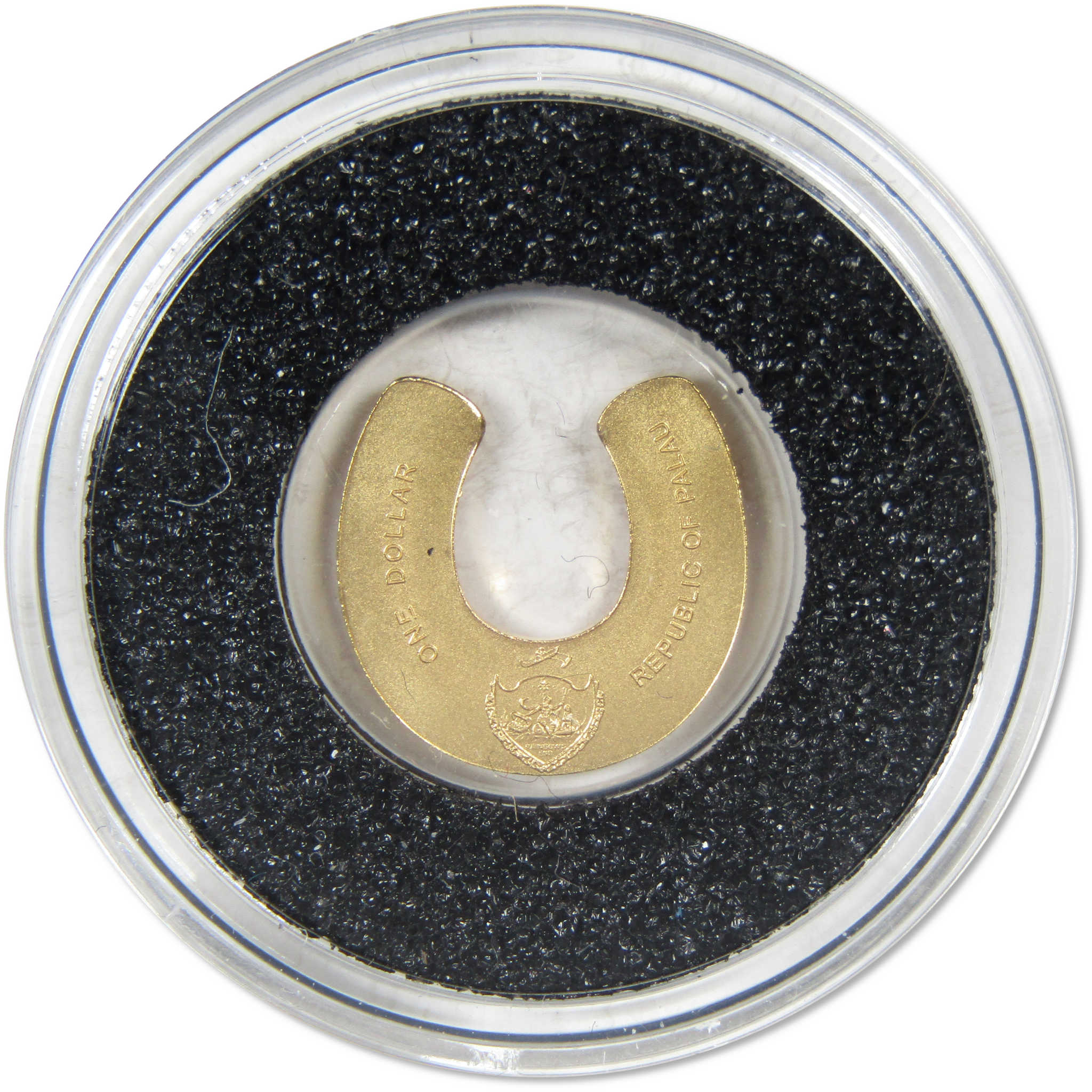 Special Shapes Golden Horseshoe BU 1/2 g .9999 Gold $1 Coin Palau COA