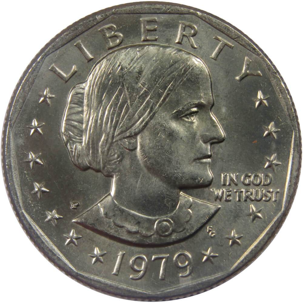 1979 P Narrow Rim Far Date Susan B Anthony Dollar Clad Uncirculated