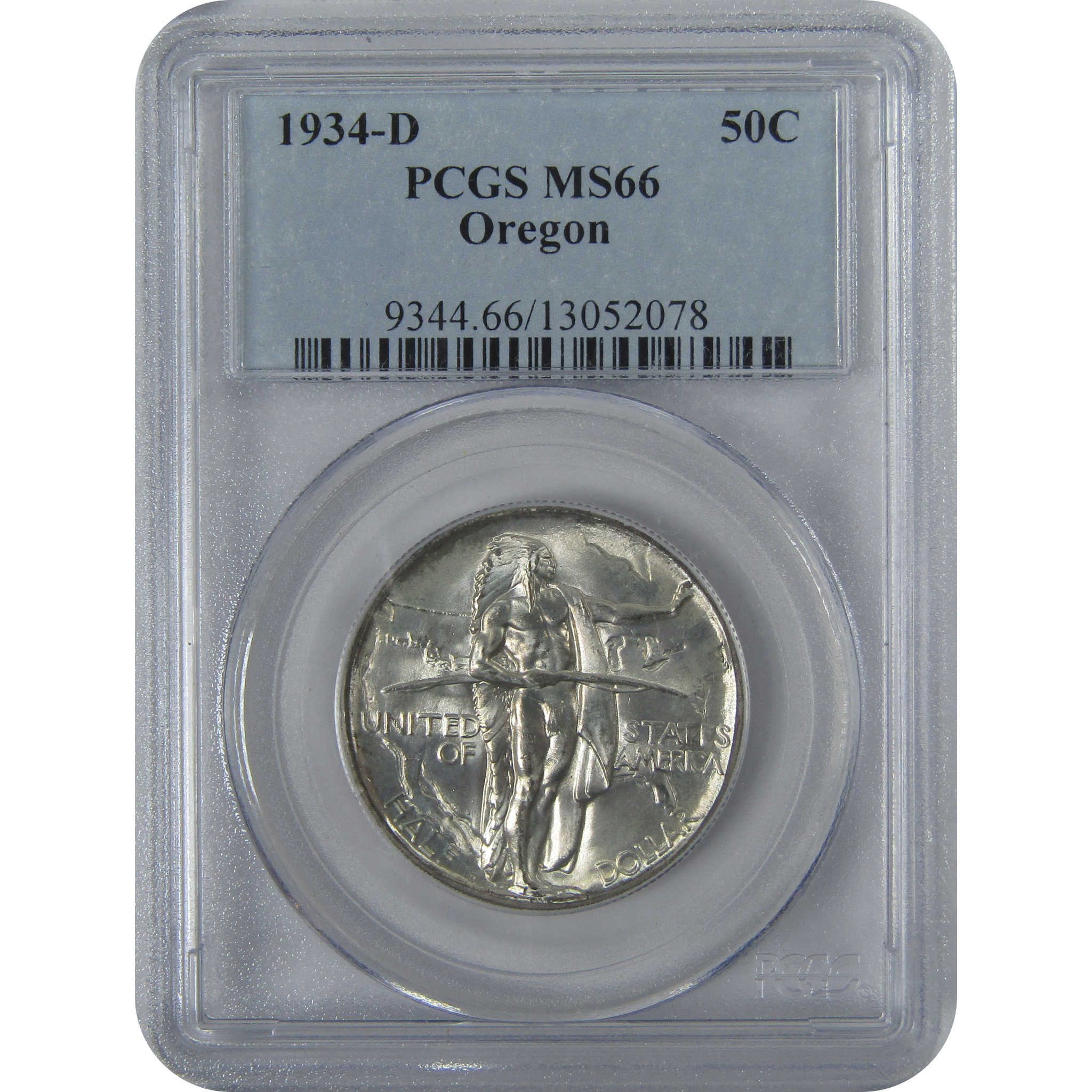 Oregon Trail Commemorative Half Dollar 1934 D MS 66 PCGS Silver 50c