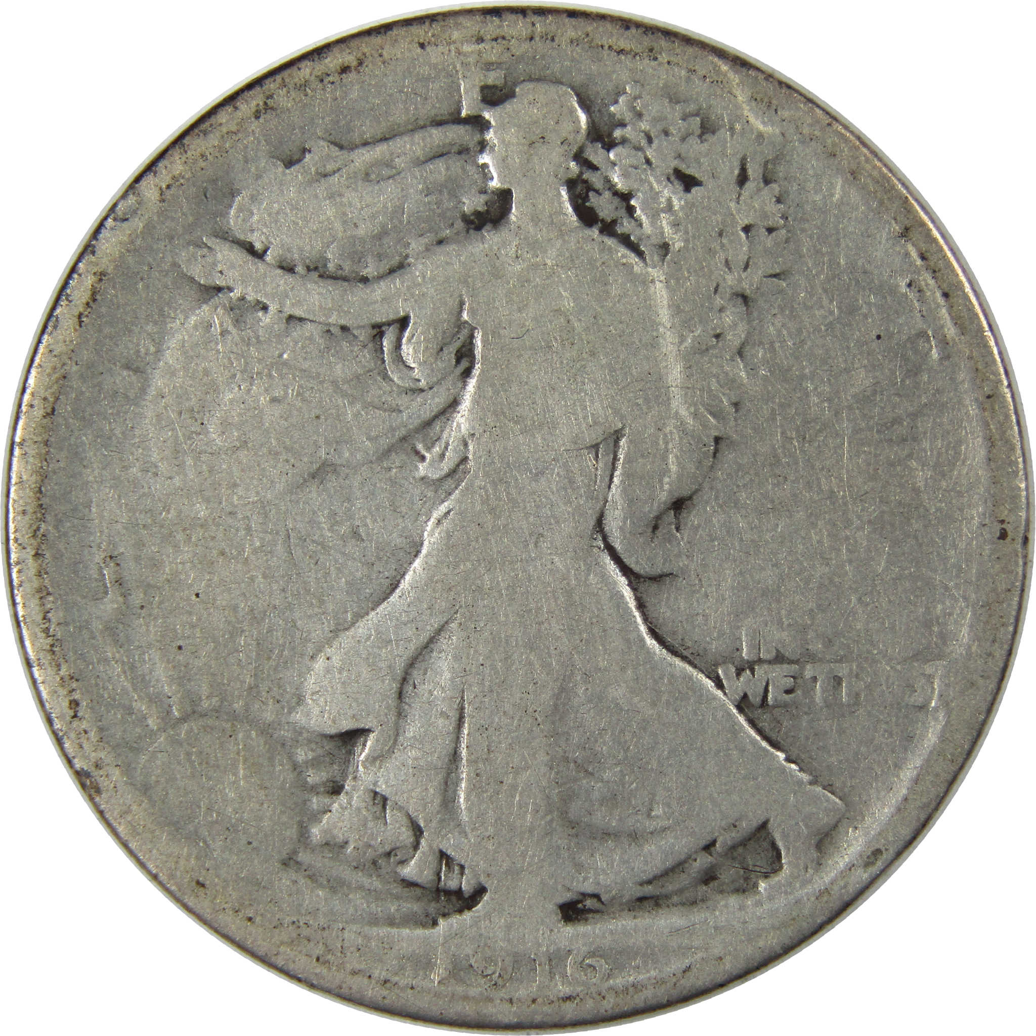 1916 Liberty Walking Half Dollar AG About Good Silver SKU:I23716