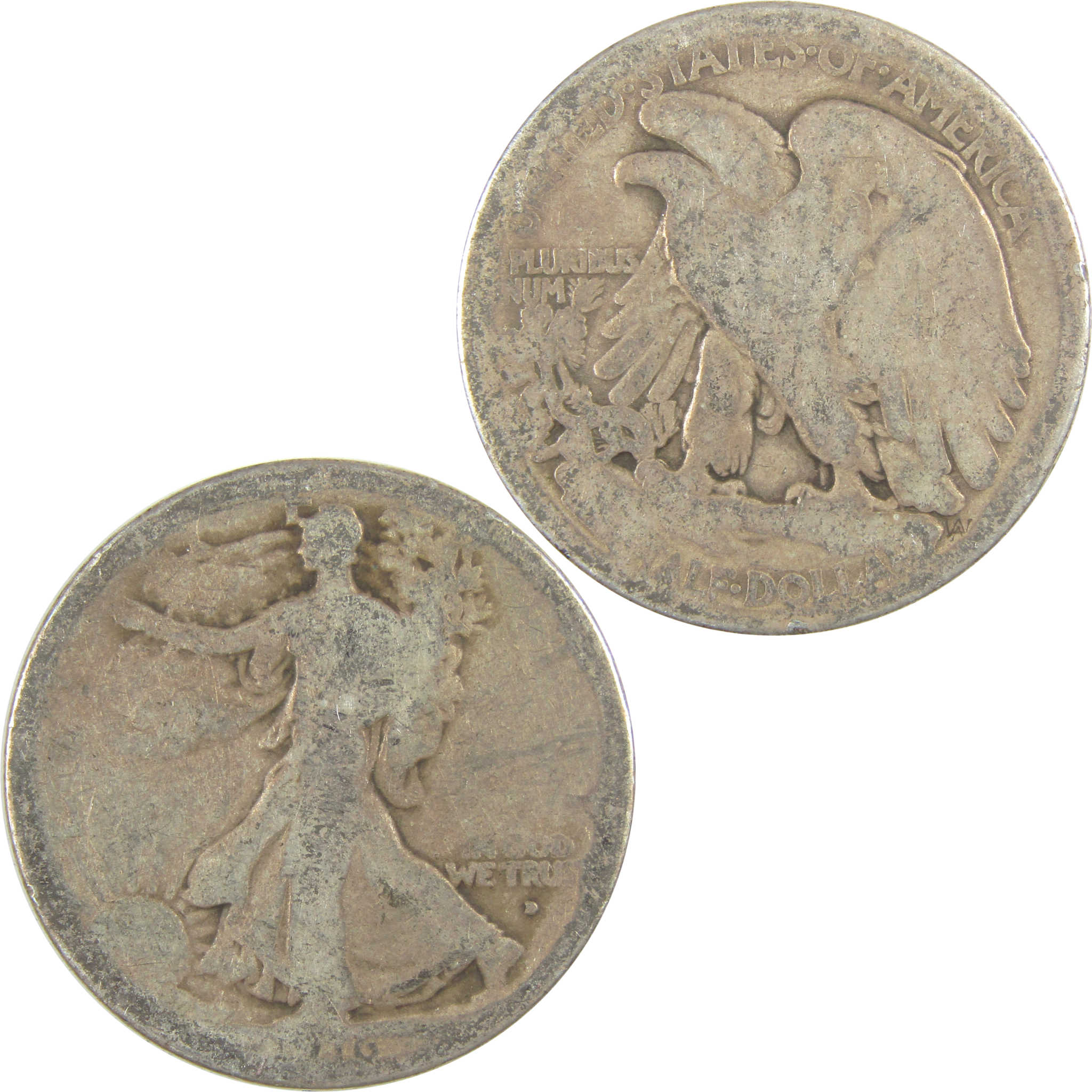 1916 D Liberty Walking Half Dollar AG Details Silver SKU:I20048