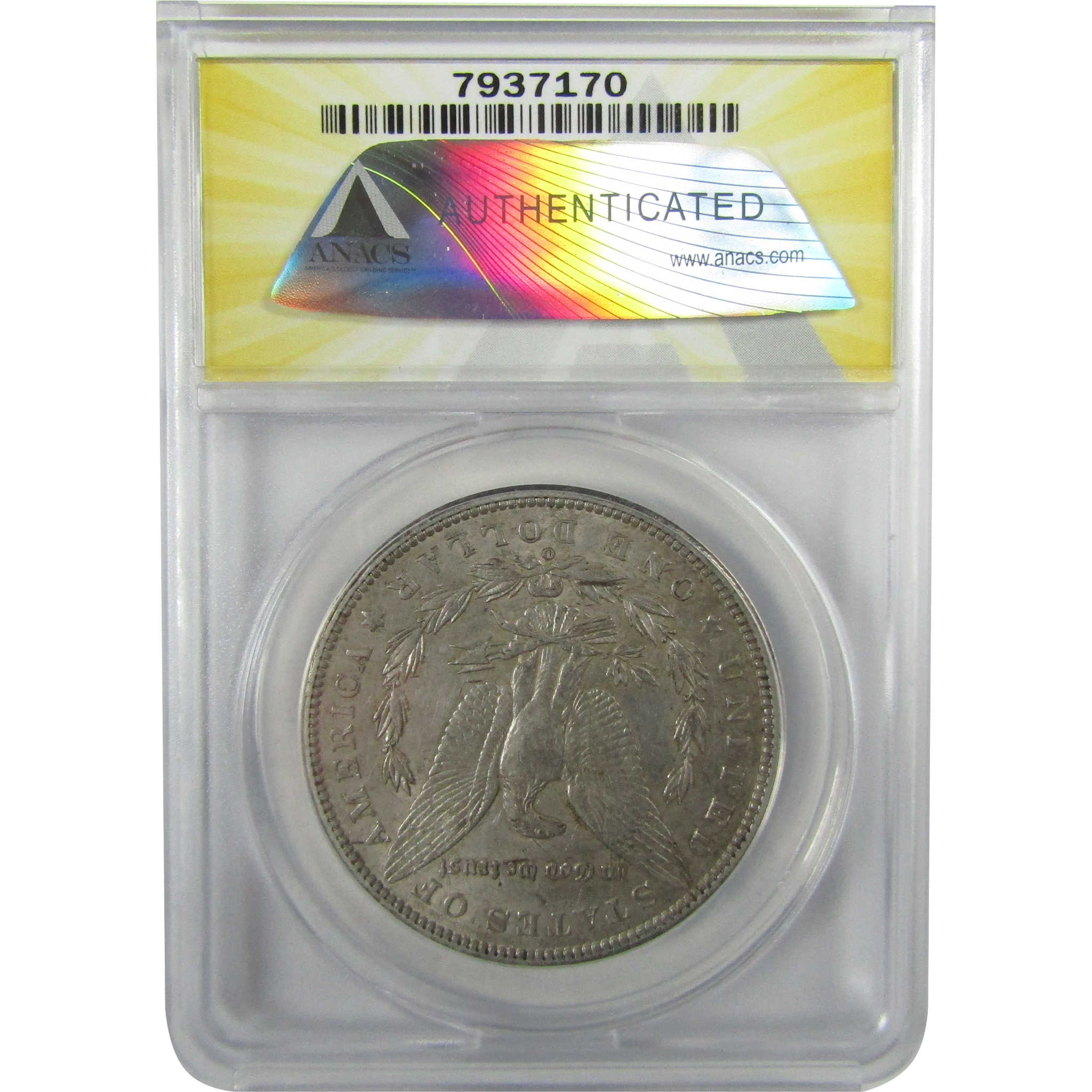 1897 O Morgan Silver Dollar AU 50 Details ANACS $1 Coin SKU:I28051