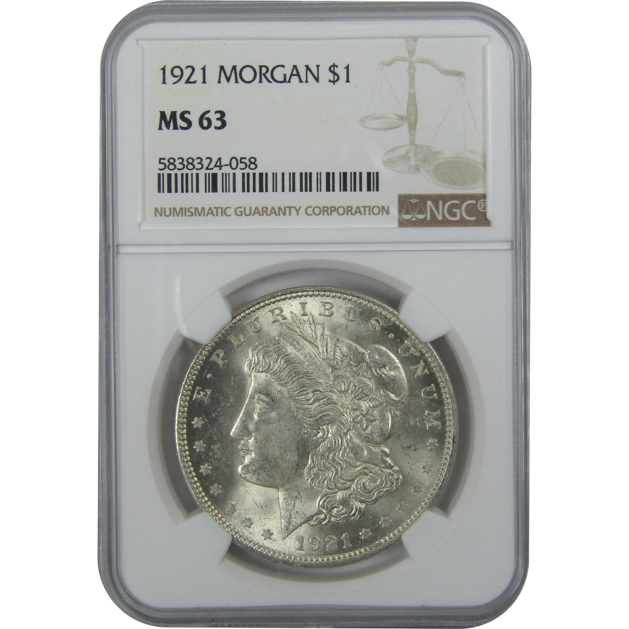 1921 Morgan Dollar MS 63 NGC Silver $1 Uncirculated Coin SKU:I15710 - Morgan coin - Morgan silver dollar - Morgan silver dollar for sale - Profile Coins &amp; Collectibles