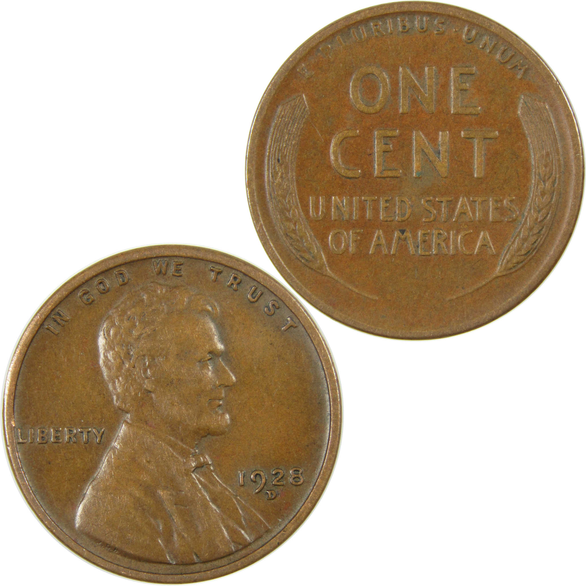 1928 D Lincoln Wheat Cent VF Very Fine Penny 1c Coin SKU:I27629