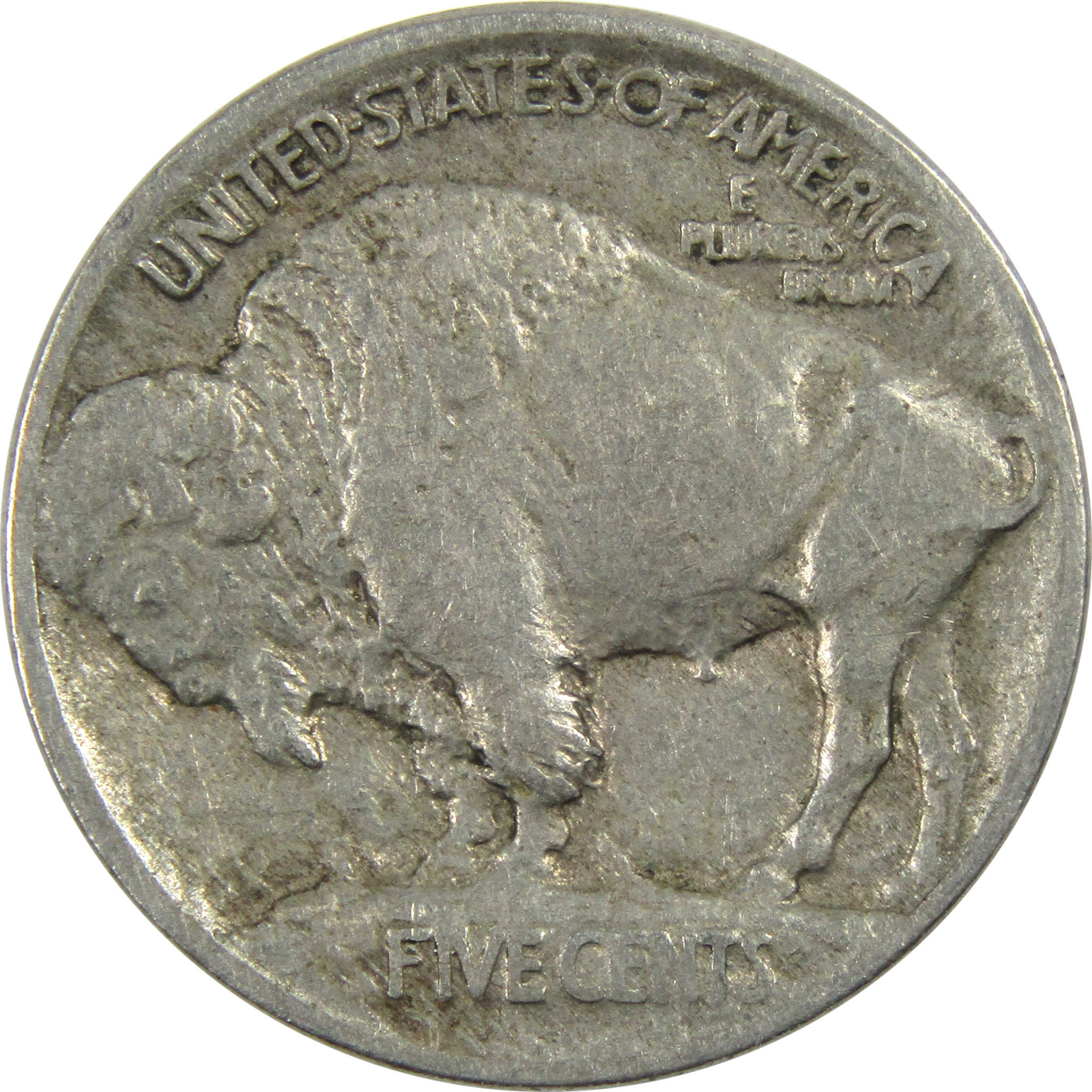 1913 Type 1 Indian Head Buffalo Nickel F Fine 5c Coin SKU:I12996
