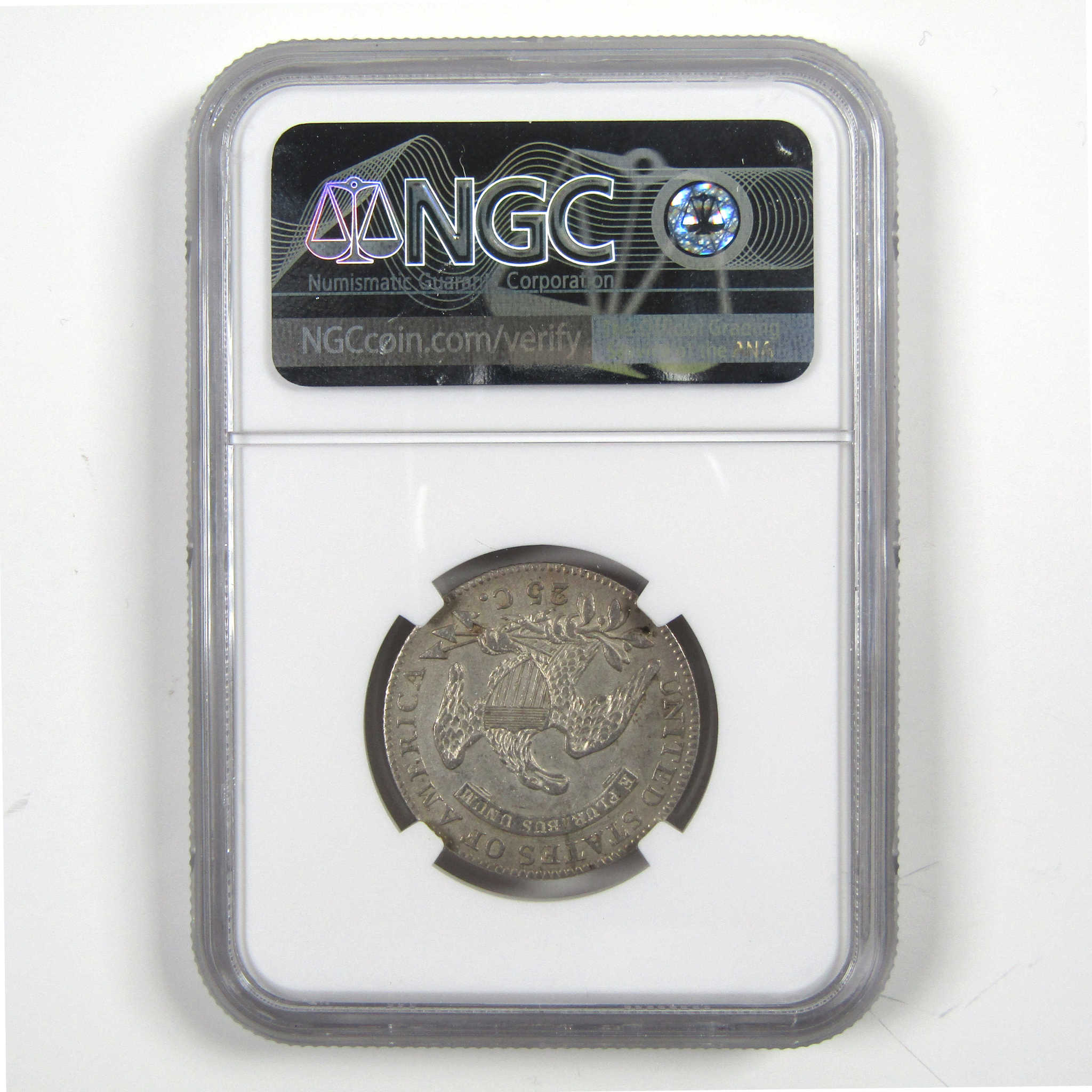 1820 Large 0 Capped Bust Quarter AU 50 NGC 89.24% Silver 25c SKU:I4974