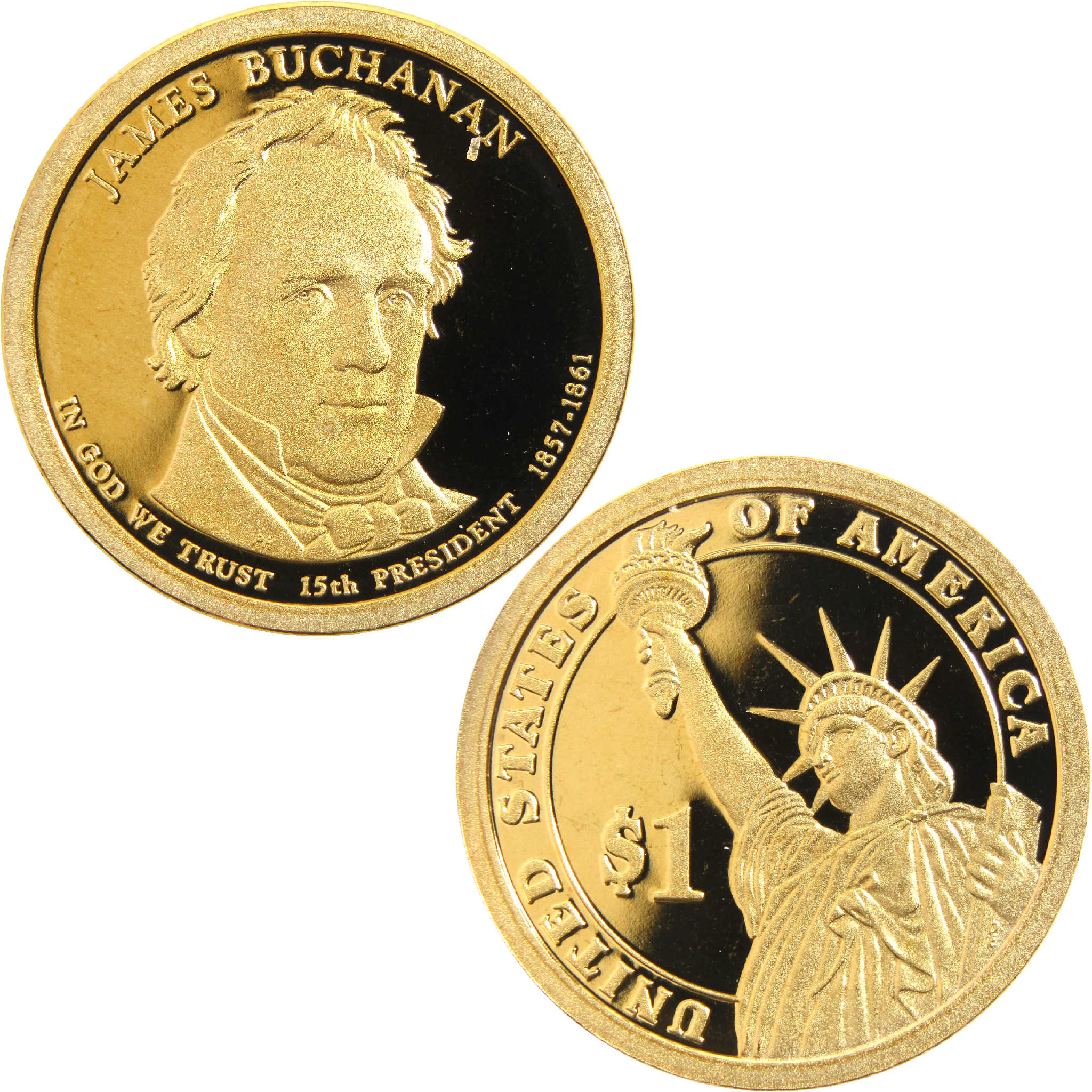 2010 S James Buchanan Presidential Dollar Choice Proof $1 Coin