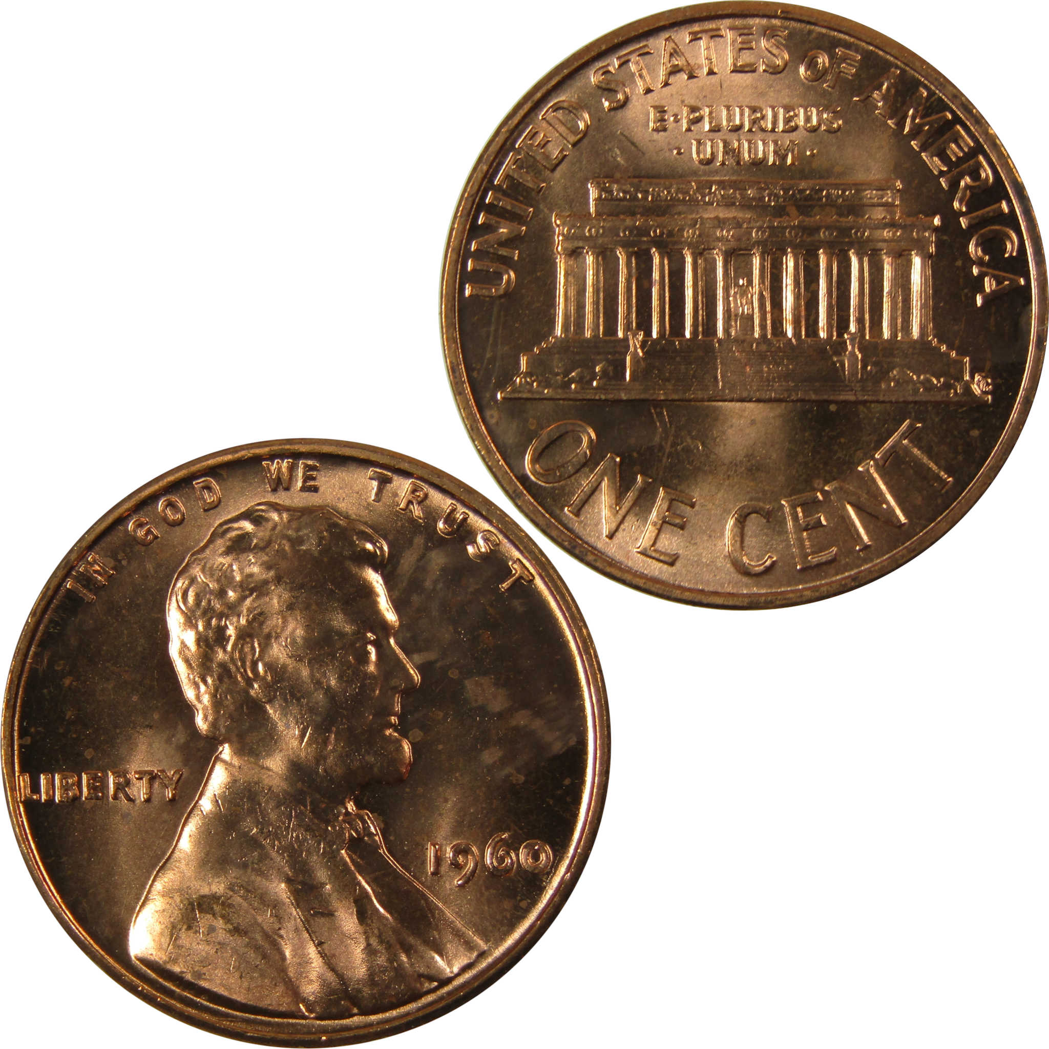 1960 Small Date Lincoln Memorial 1c Uncirculated Mint State SKU:I26570