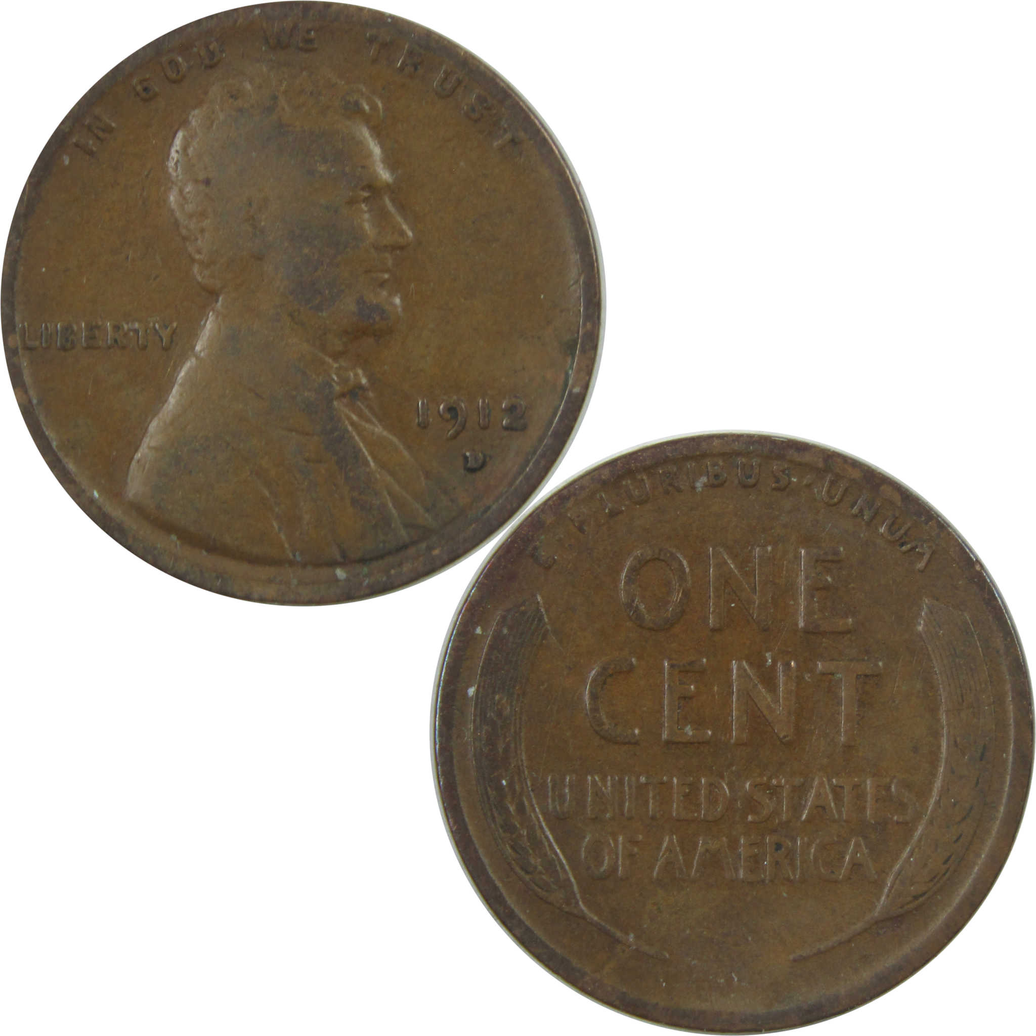 1912 D Lincoln Wheat Cent VG Very Good Penny 1c Coin SKU:I15430