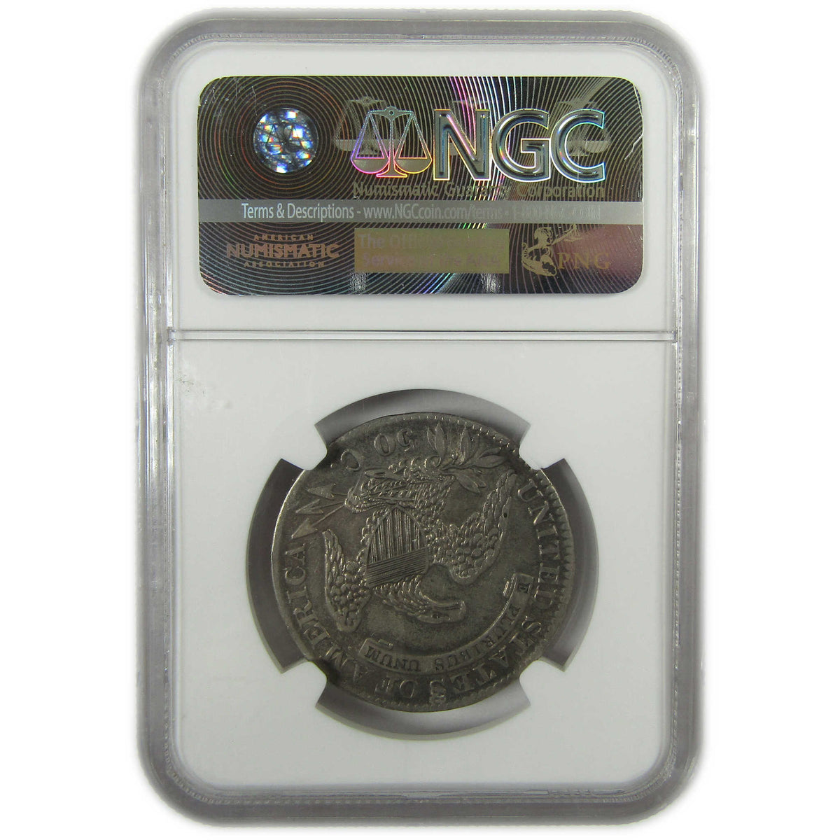 1833 Capped Bust Silver Half Dollar AU 55 NGC 50c Coin SKU:CP1654