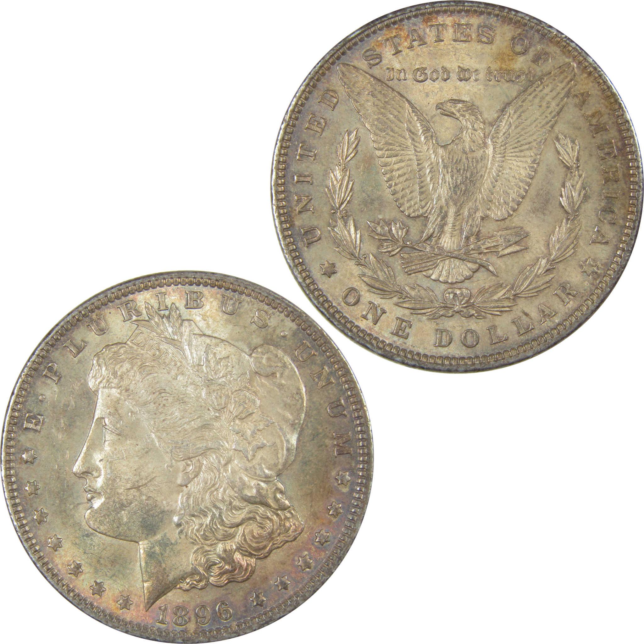 1896 Morgan Dollar Uncirculated Silver $1 Coin Toned SKU:CPC0999