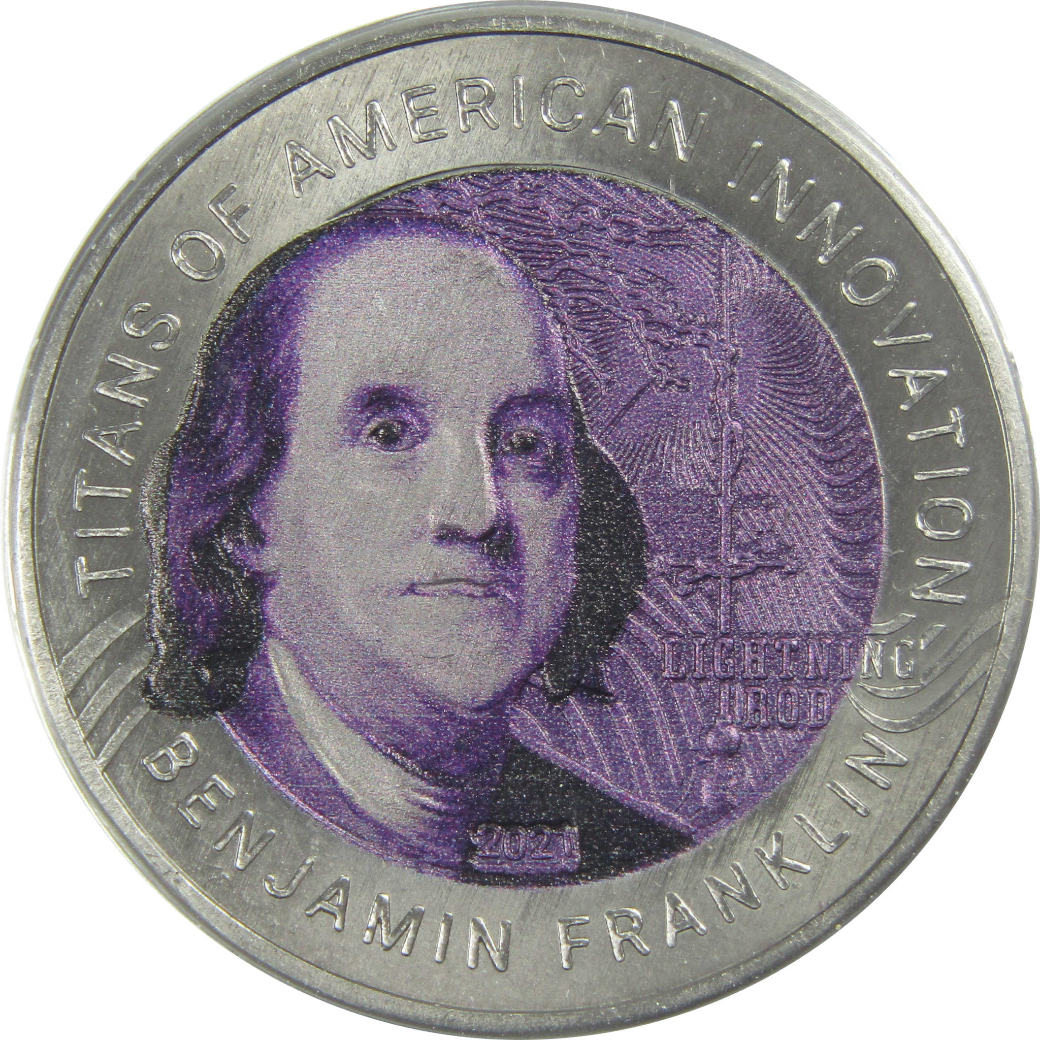 Titans of American Innovation Benjamin Franklin Titanium 2 Cedis 2021