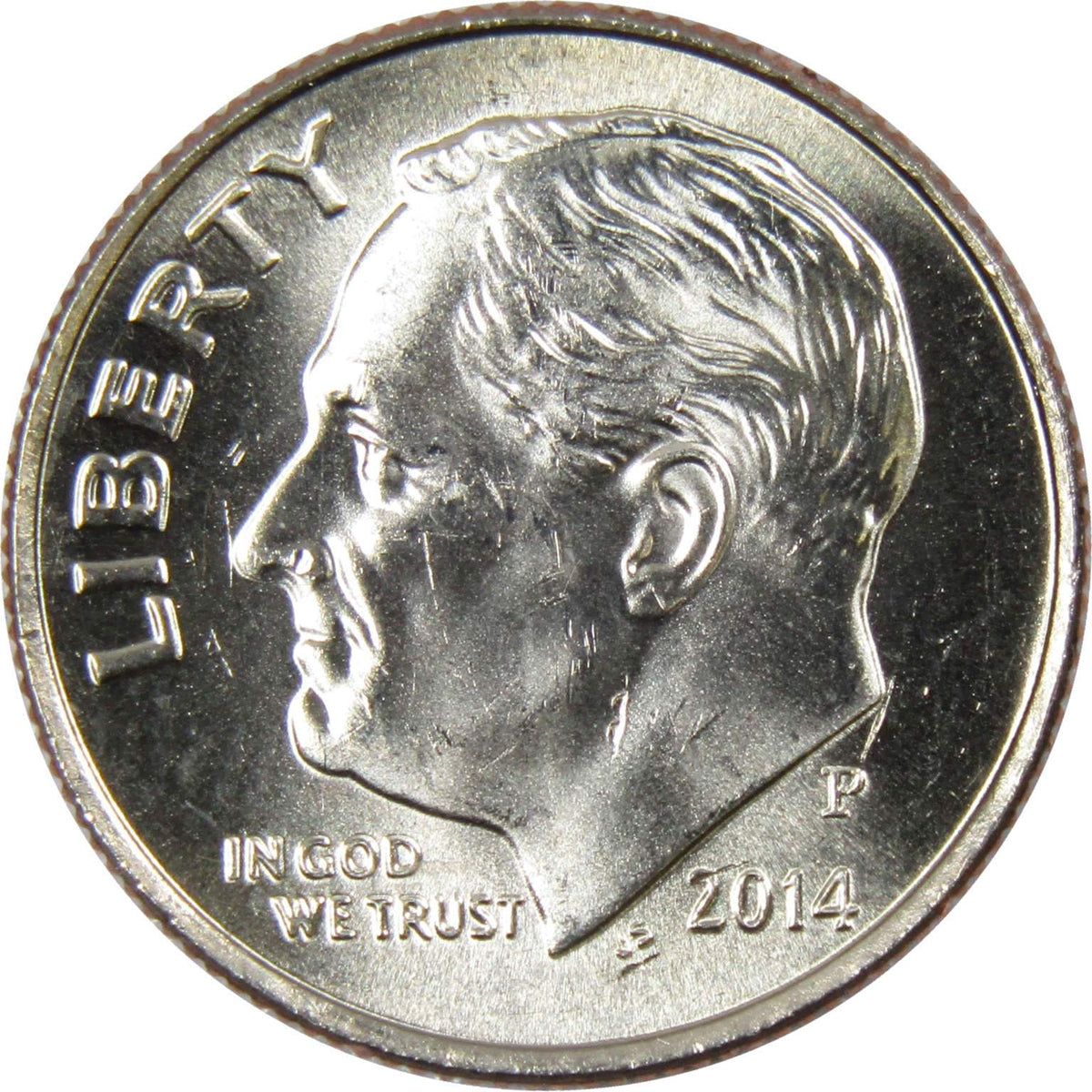 2014 P Roosevelt Dime Clad Uncirculated Mint State 10c Coin