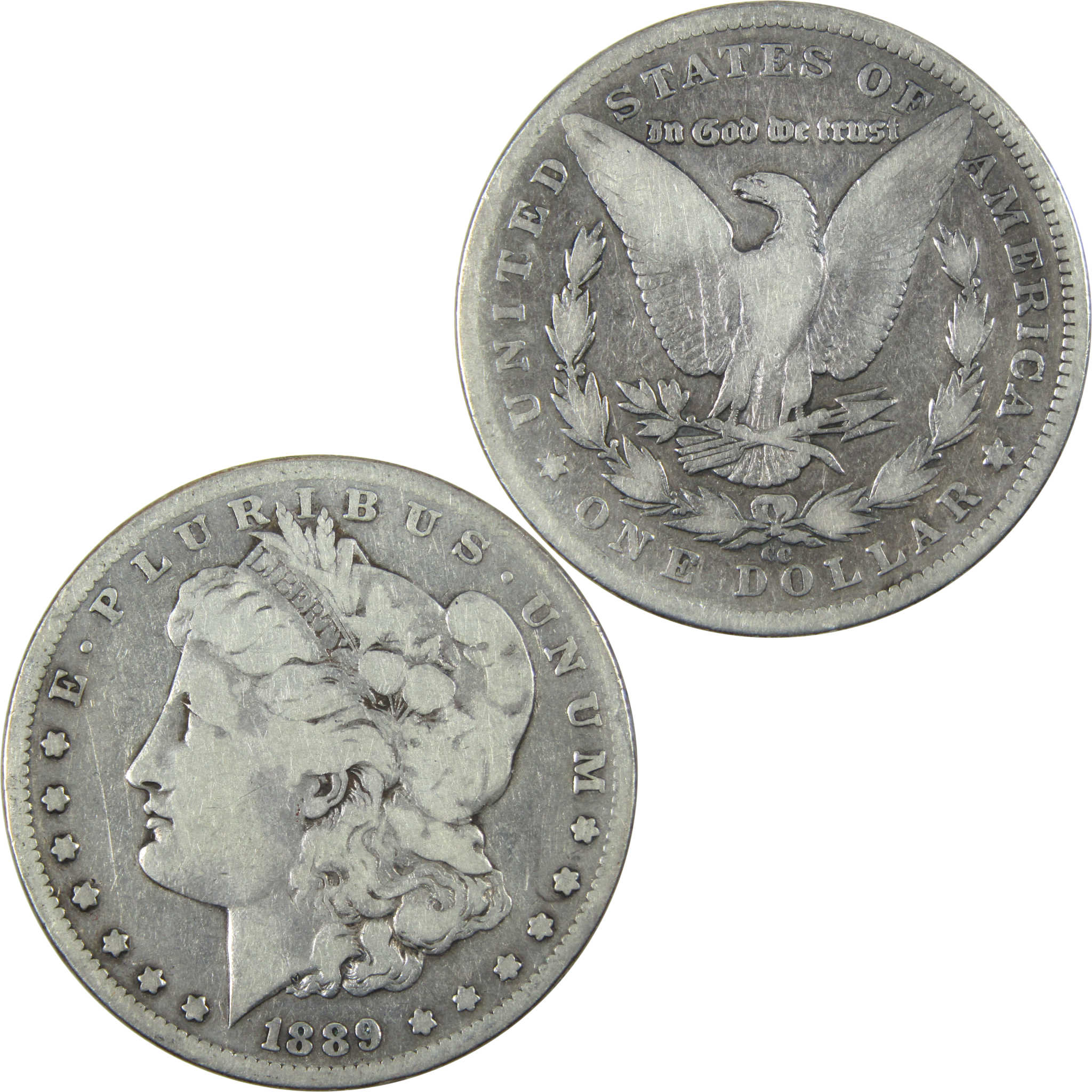 1889 CC Morgan Dollar VG Very Good Details Silver $1 Coin SKU:I14805 - Morgan coin - Morgan silver dollar - Morgan silver dollar for sale - Profile Coins &amp; Collectibles