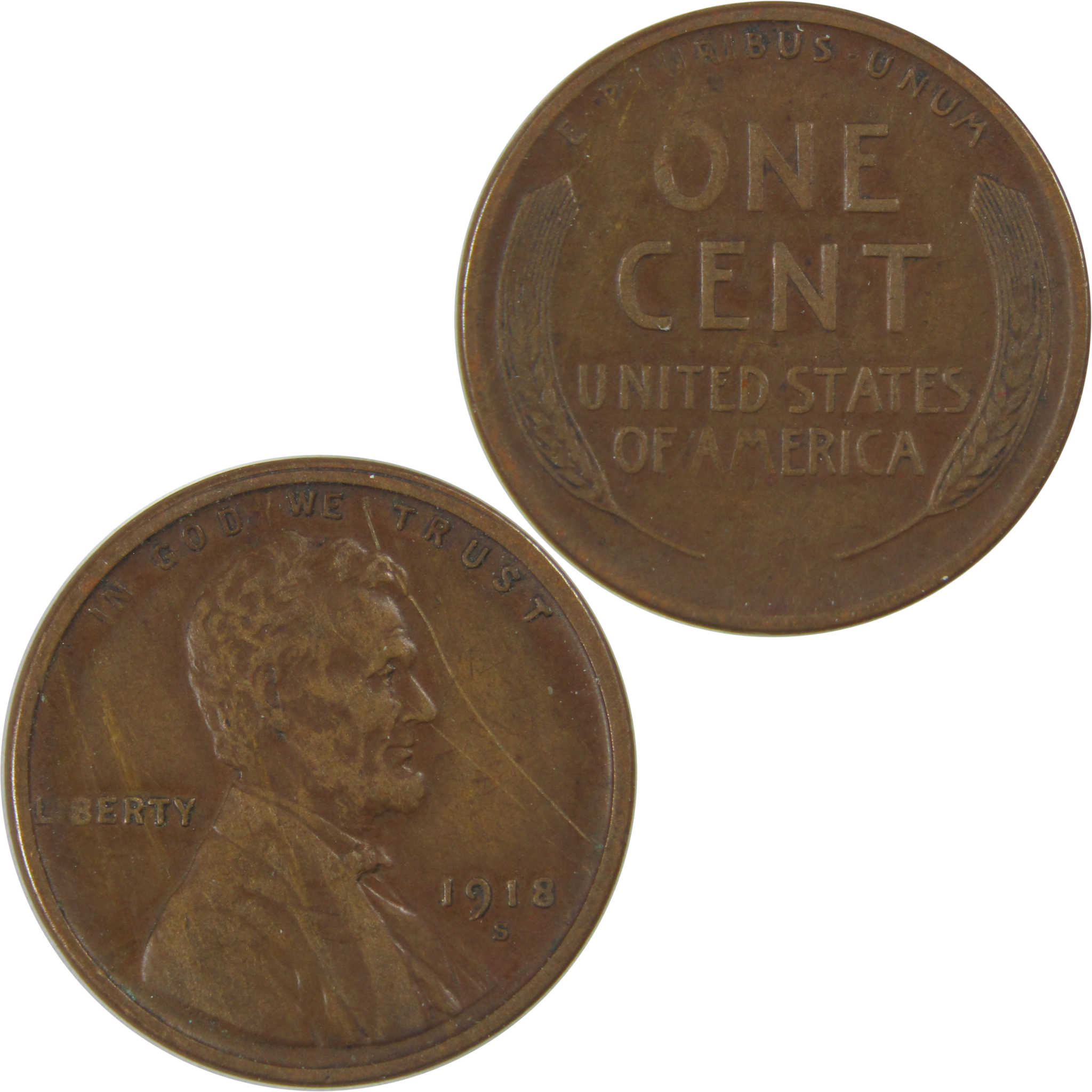 1918 S Lincoln Wheat Cent XF EF Extremely Fine Details SKU:I23761