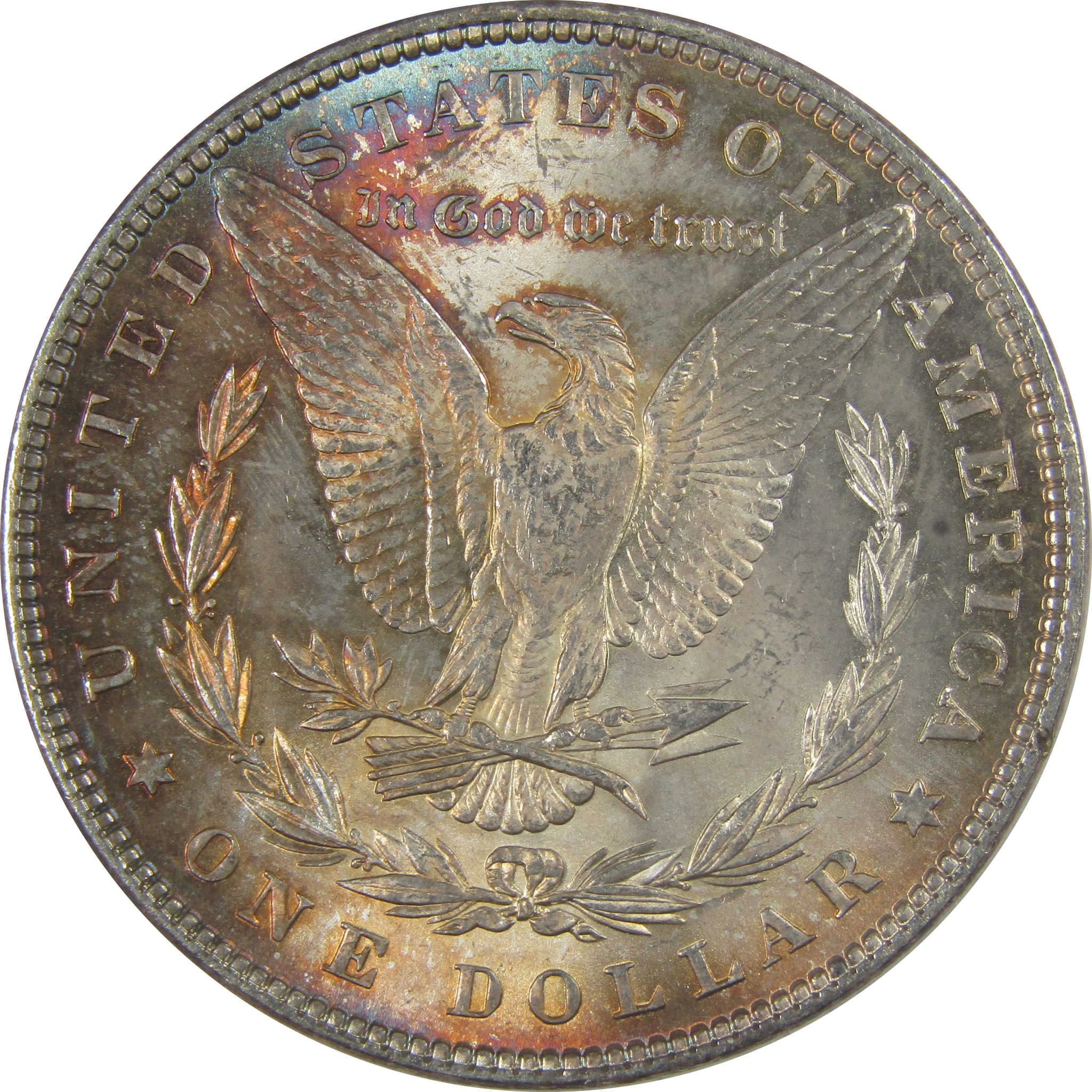 1882 Morgan Dollar Uncirculated Silver $1 Coin Toned SKU:CPC1119