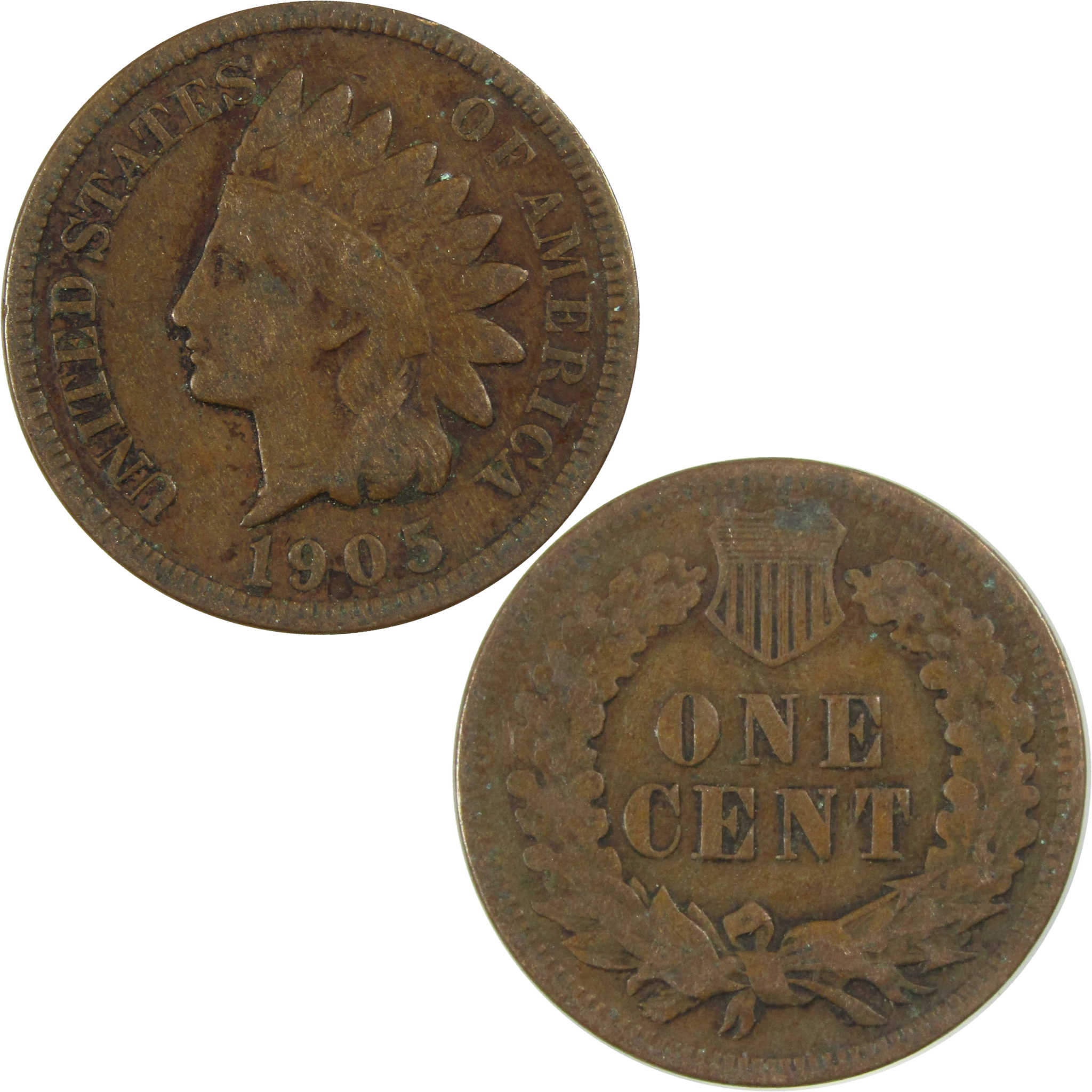 1905 Indian Head Cent VG Very Good Penny 1c Coin SKU:I27022