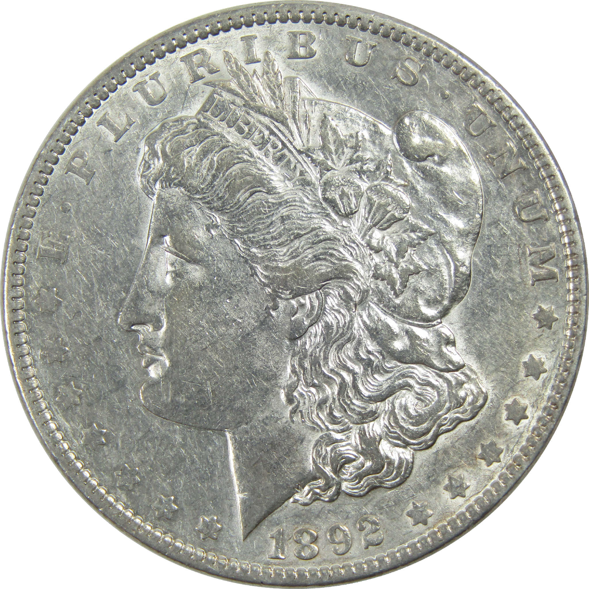 1892 Morgan Dollar AU About Uncirculated Silver $1 Coin SKU:I13211 - Morgan coin - Morgan silver dollar - Morgan silver dollar for sale - Profile Coins &amp; Collectibles