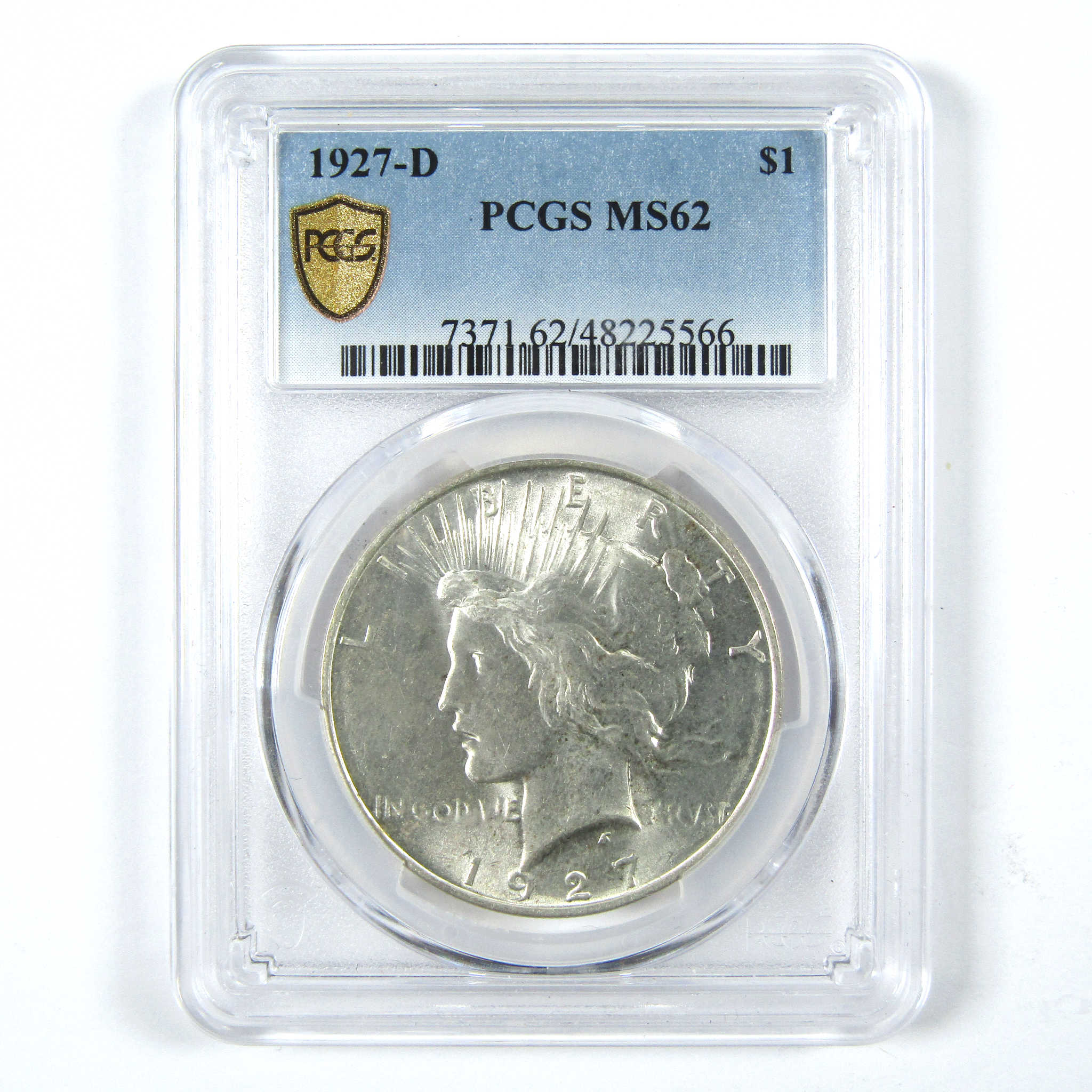 1927 D Peace Dollar MS 62 PCGS Silver $1 Uncirculated Coin SKU:I14928