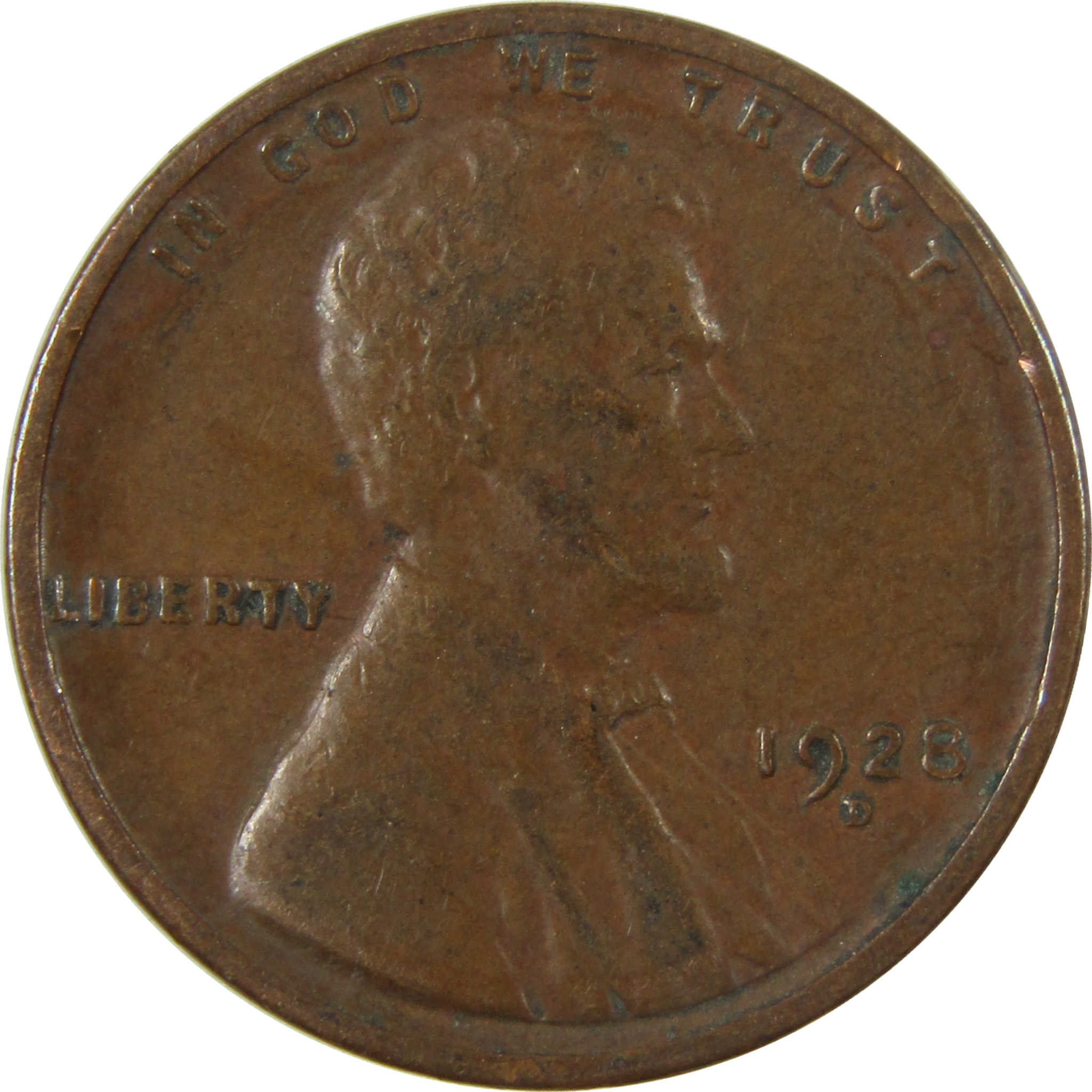1928 D Lincoln Wheat Cent VF Very Fine Penny 1c Coin SKU:I27626