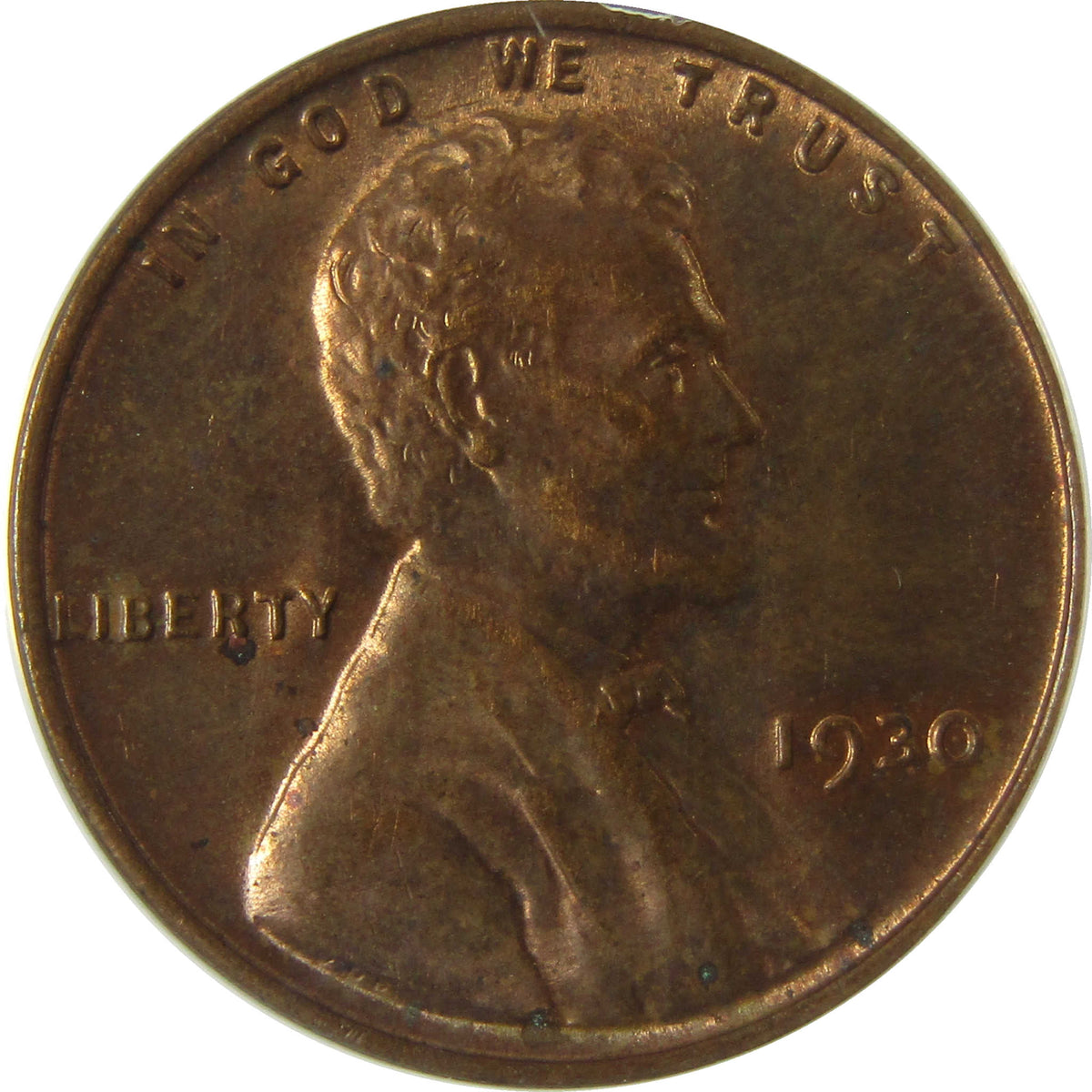 1930 Lincoln Wheat Cent MS 62 RB ANACS Uncirculated Penny SKU:I28446