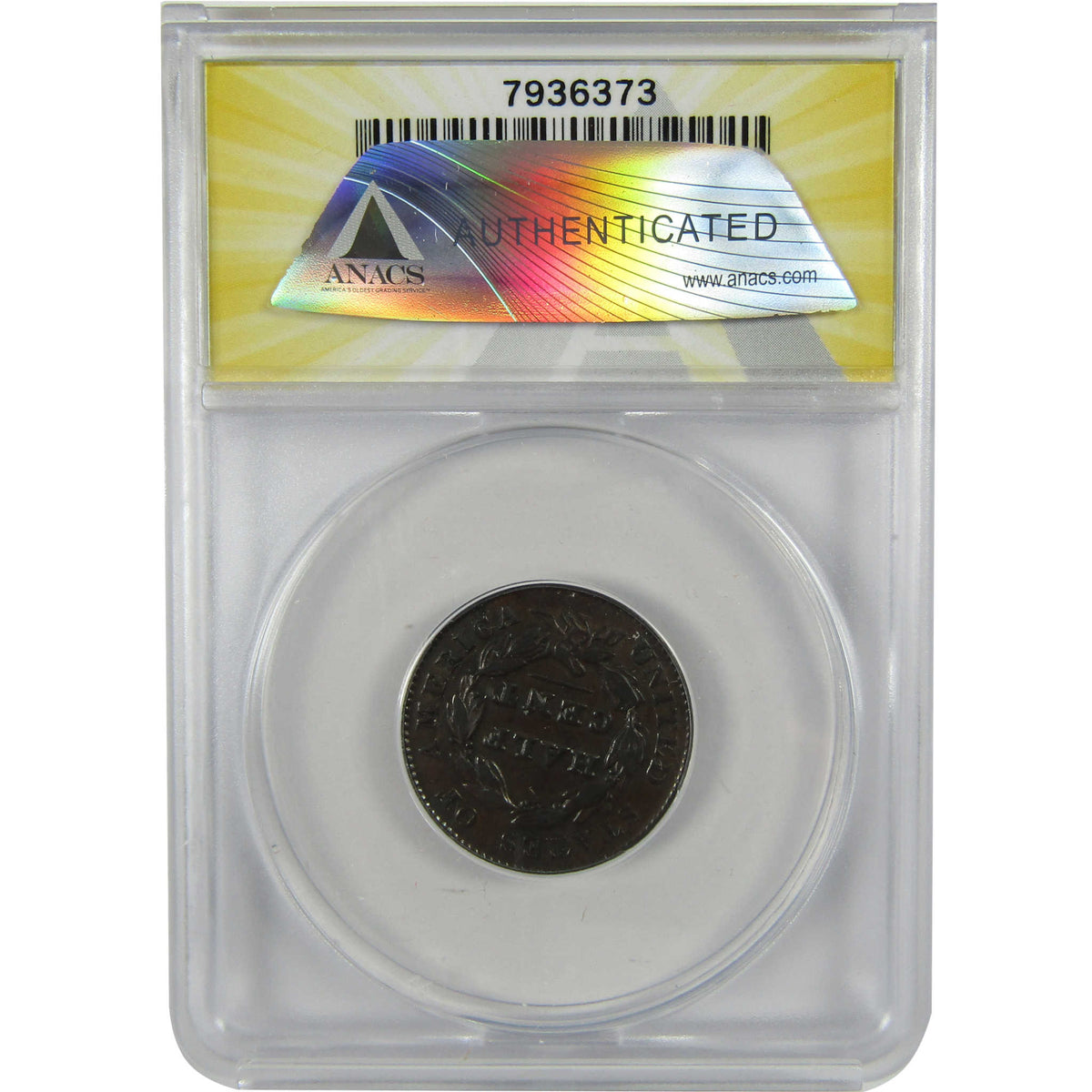 1828 13 Stars C-1 Classic Head 1/2c VF 35 Details ANACS SKU:I28585