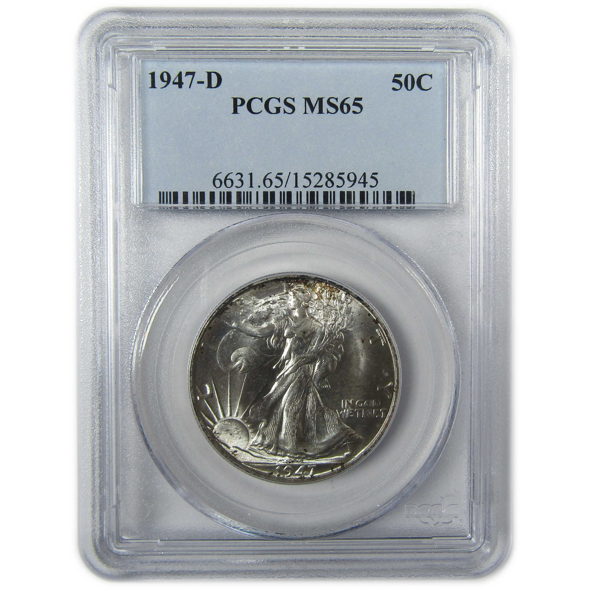 1947 D Liberty Walking Silver 50cMS 65 PCGS Uncirculated SKU:CP1416