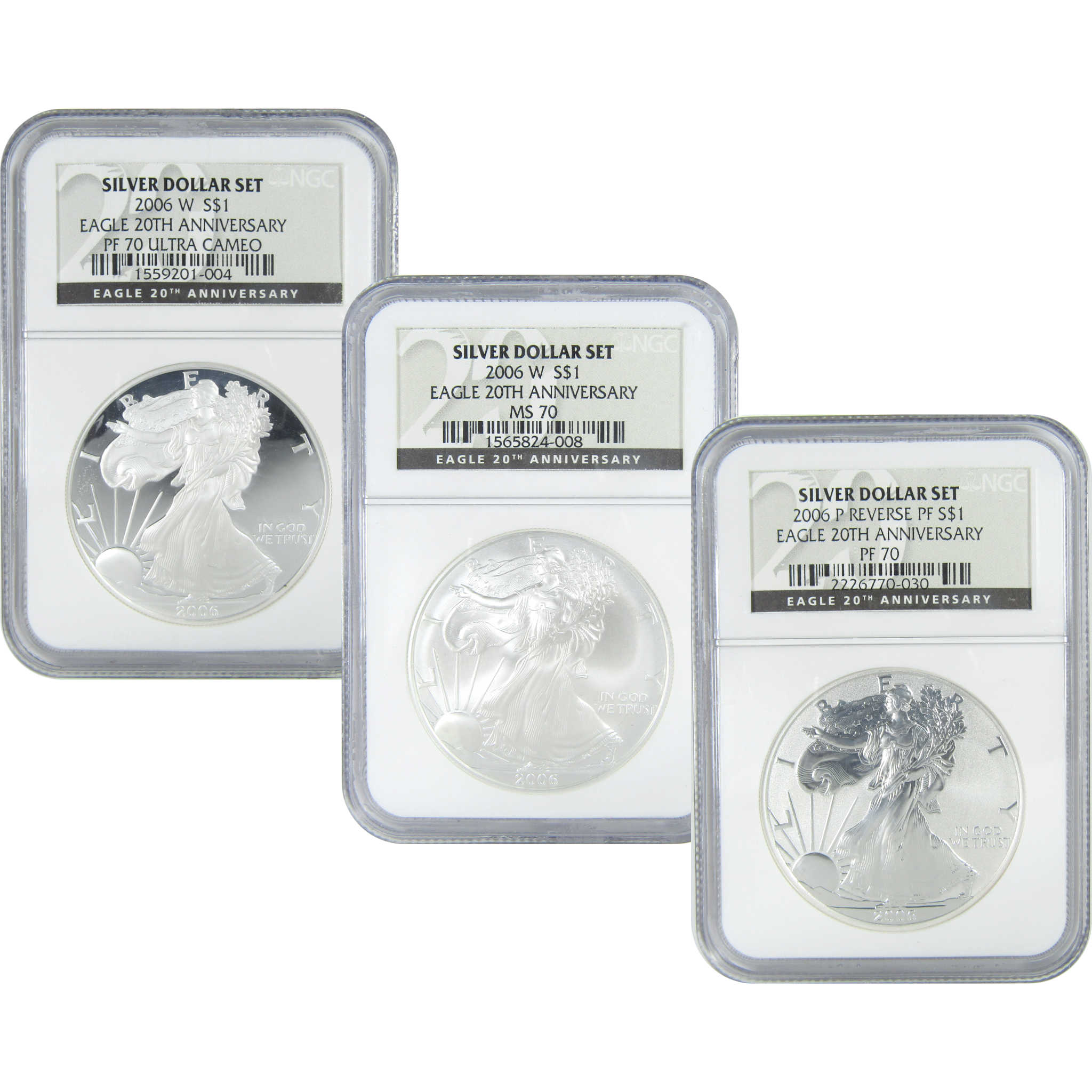 2006 American Eagle 20th Anniversary Silver Set MS69 PF69 SKU:CPC9408