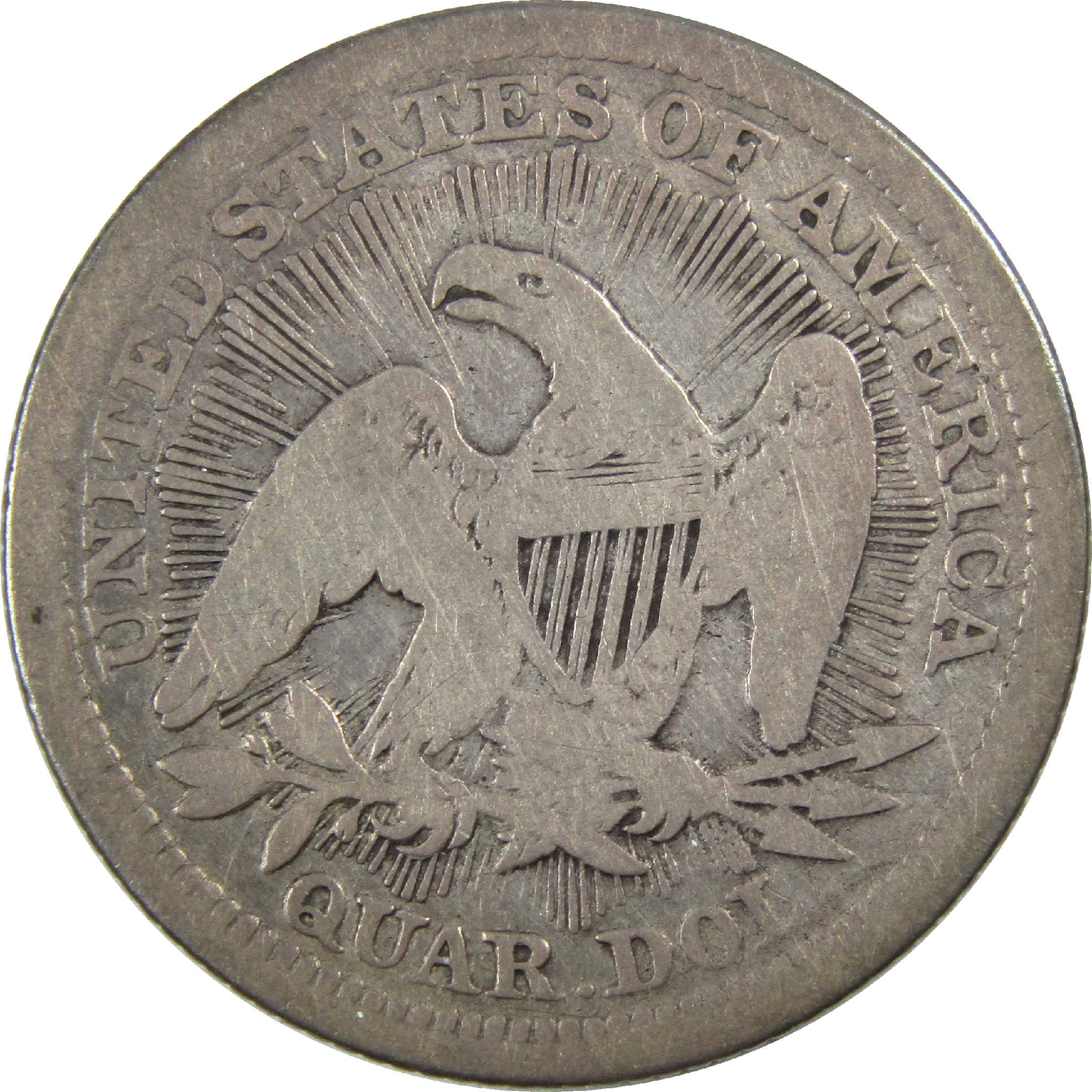 1853 Arrows and Rays Seated Liberty Quarter VG Details SKU:I12231