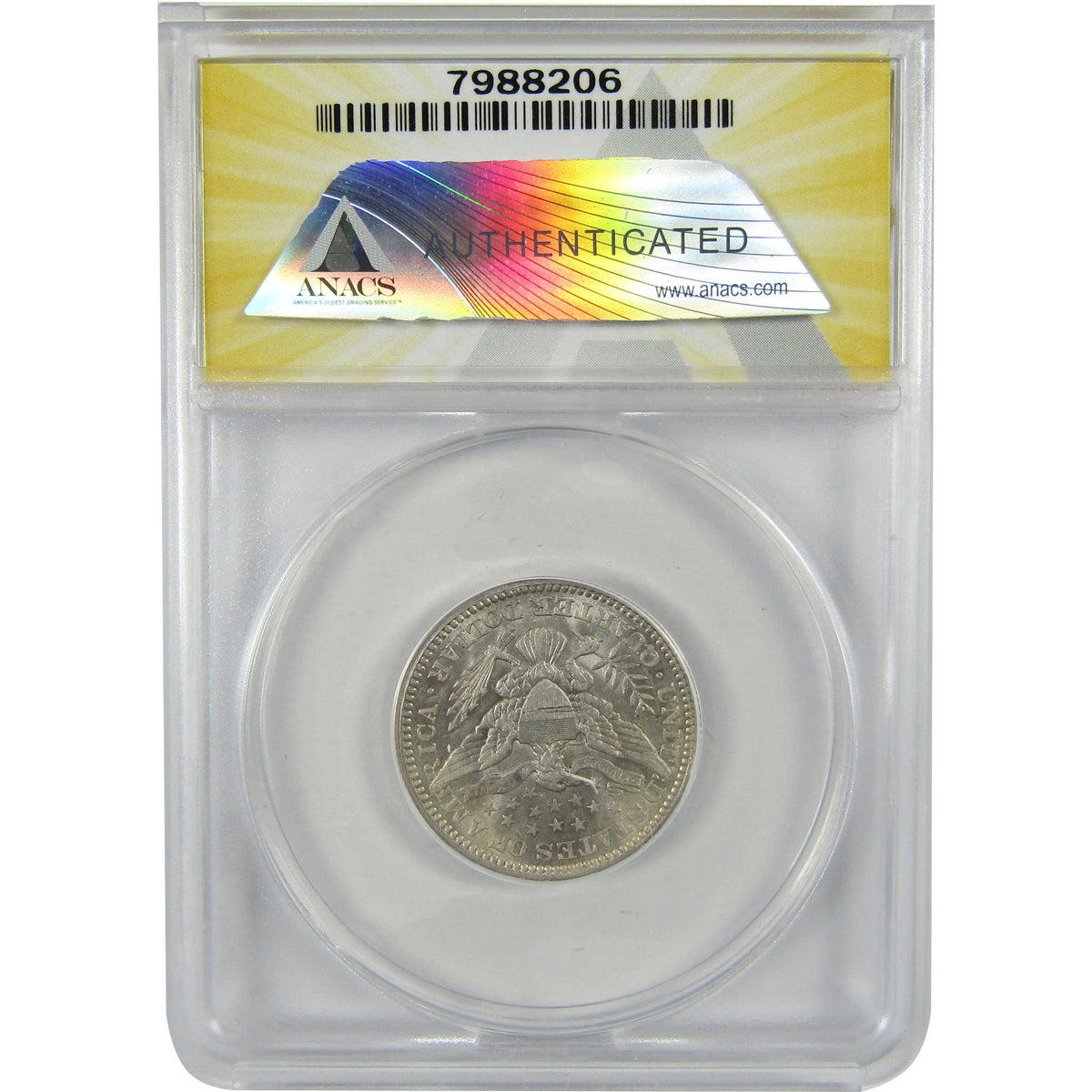 1912 Barber Silver Quarter AU 55 Details ANACS 25c Coin SKU:I28554