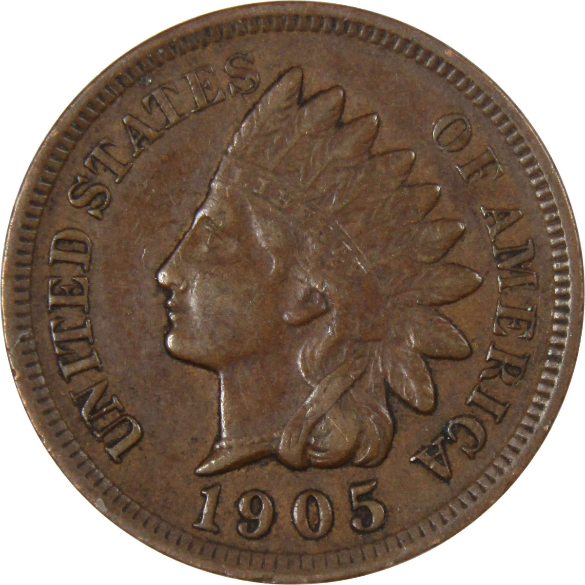 1905 Indian Head Cent XF EF Extremely Fine Penny 1c Coin Collectible