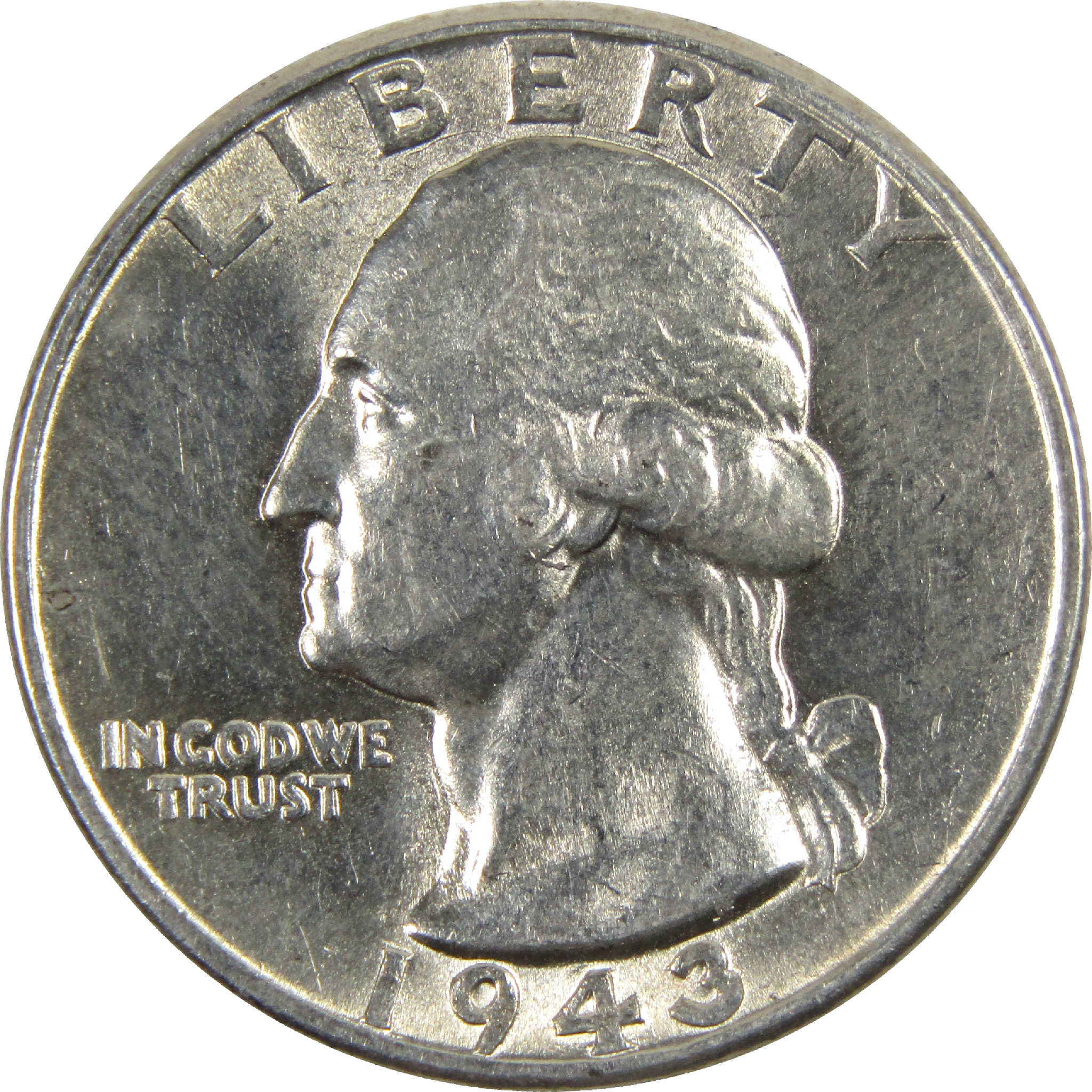 1943 Washington Quarter AU About Uncirculated Silver 25c Coin