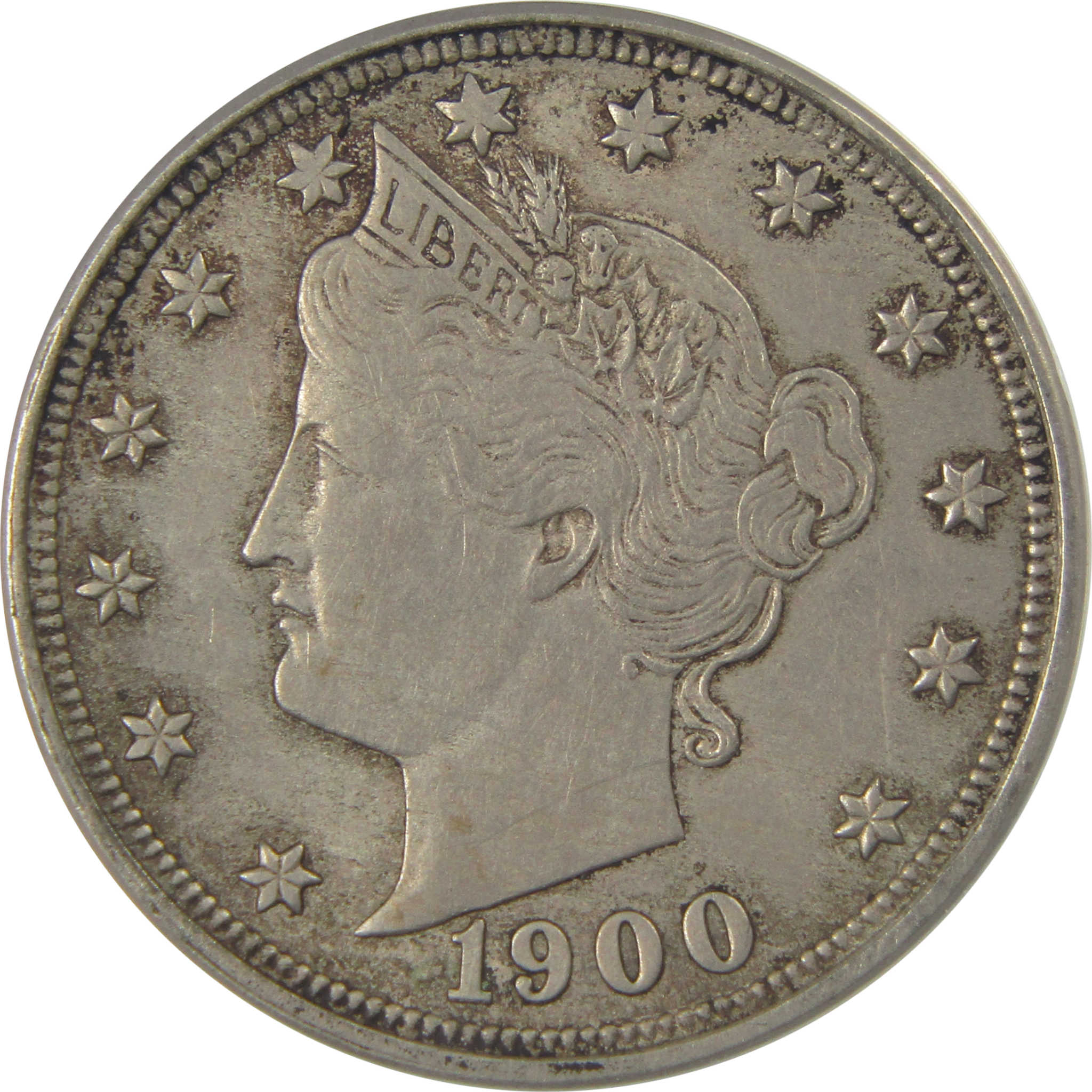 1900 Liberty Head V Nickel AU 50 Details ANACS 5c Coin SKU:I22304