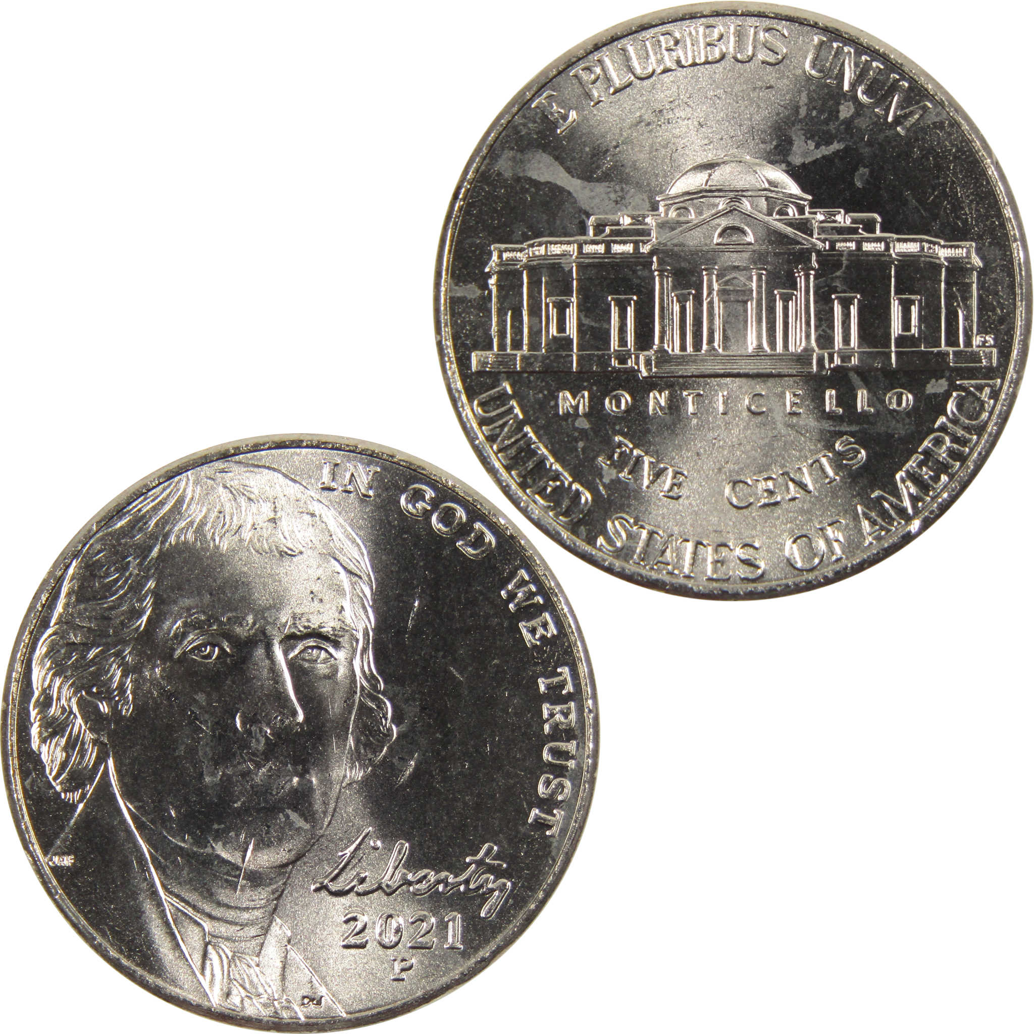 2021 P Jefferson Nickel BU Uncirculated 5c Coin