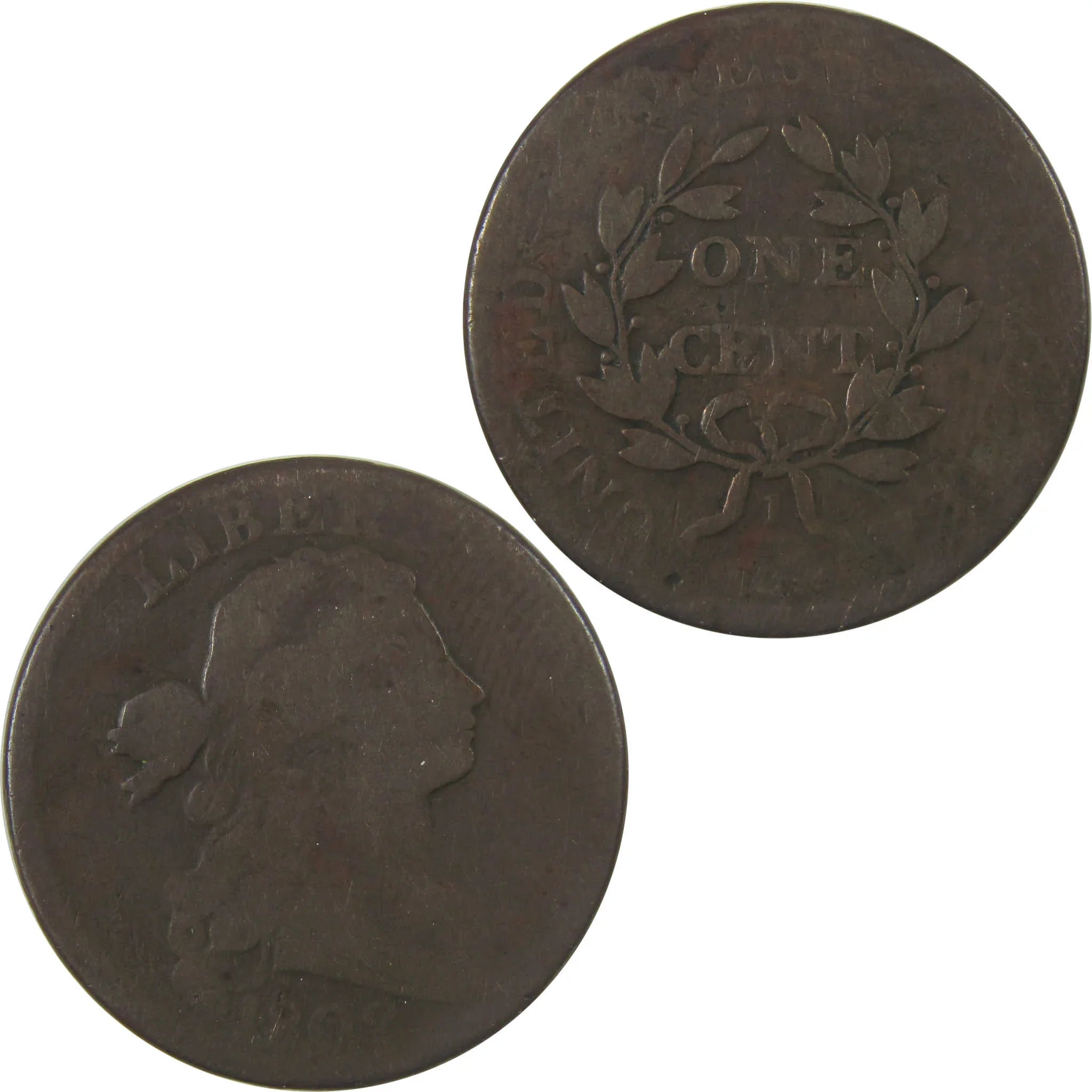 1802 No Stems Draped Bust Copper Large Cent AG 1c Coin SKU:I25298