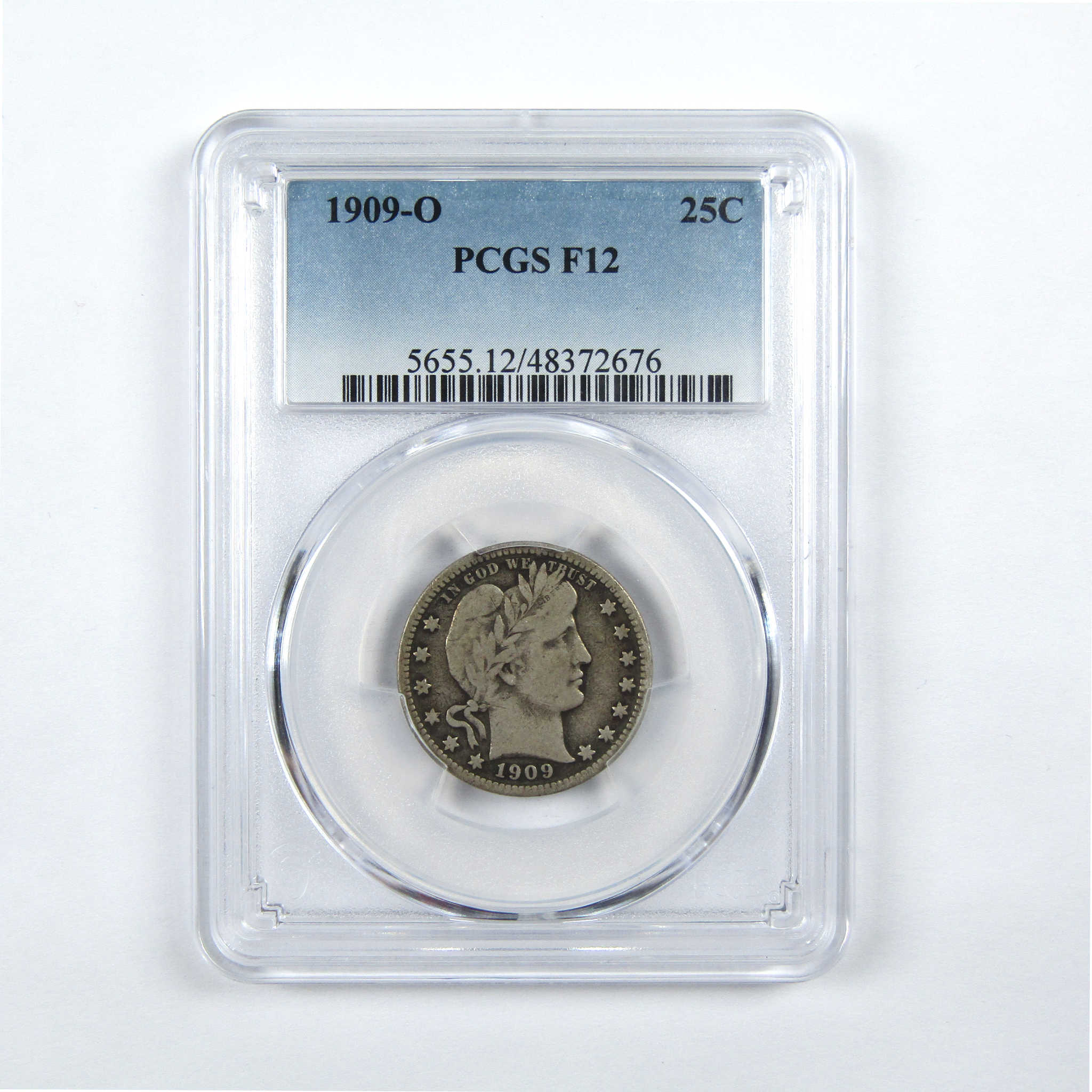 1909 O Barber Quarter F 12 PCGS Silver 25c Coin SKU:I11688