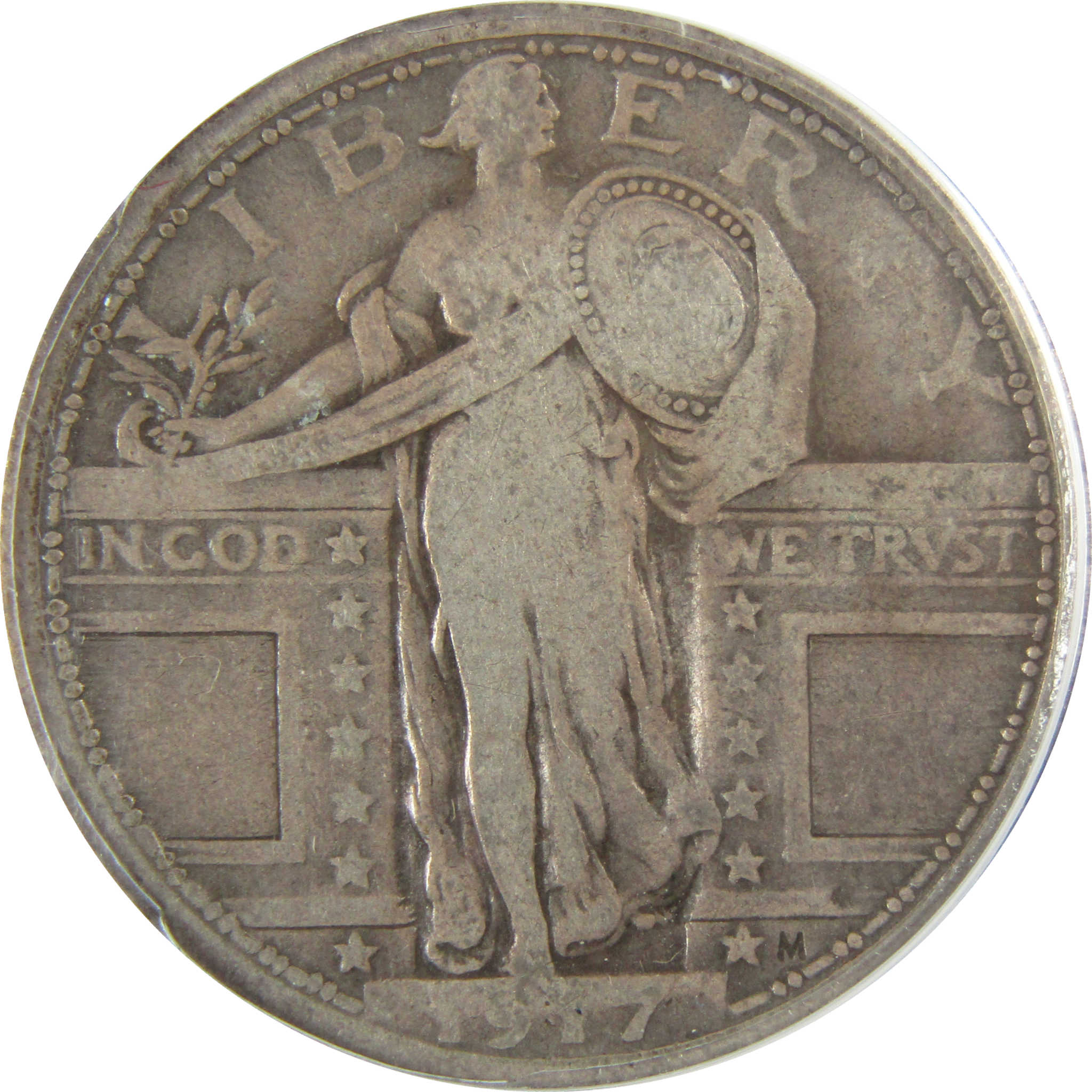1917 Type 1 Standing Liberty Silver Quarter F 15 ANACS SKU:I28023
