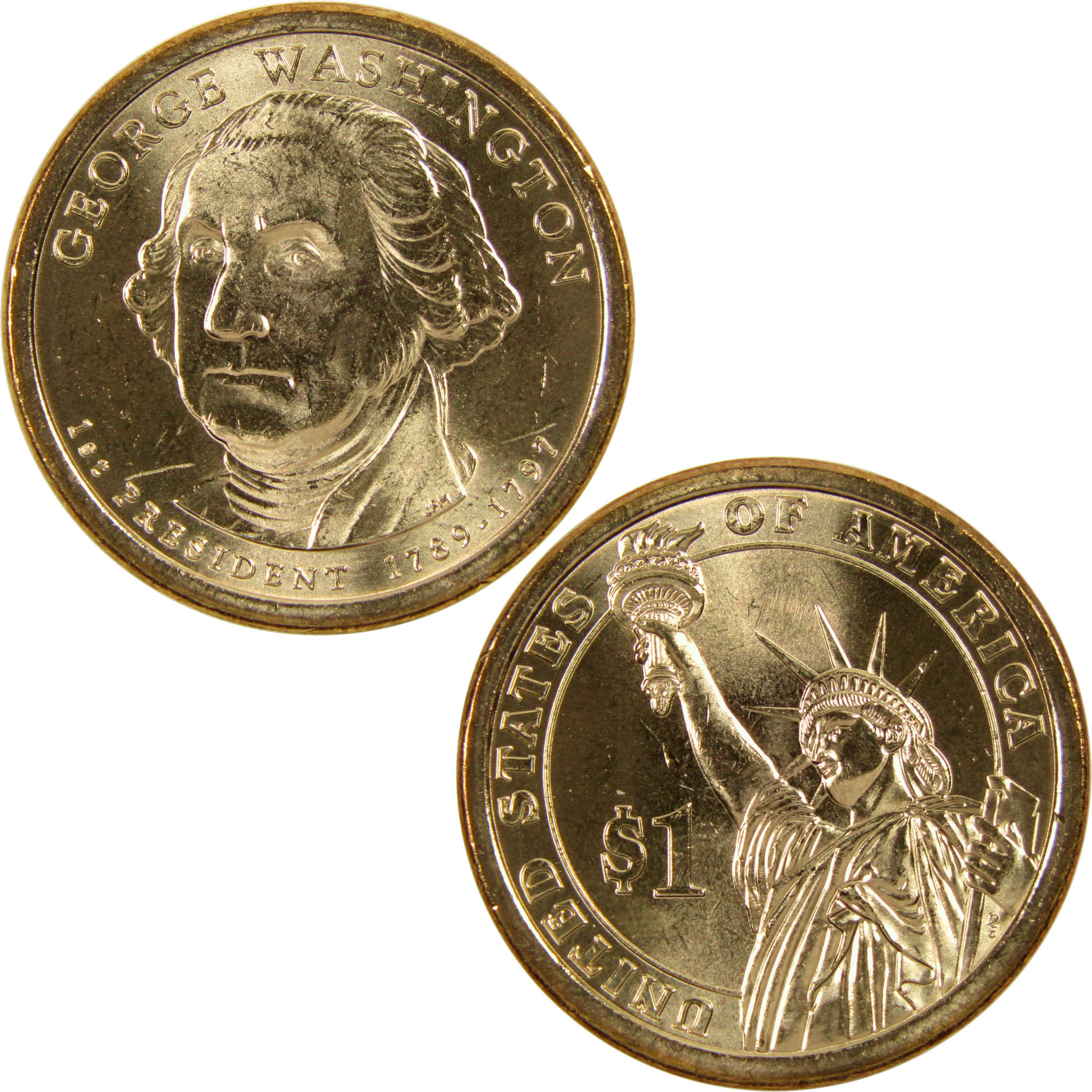 2007 P George Washington Presidential Dollar BU Uncirculated $1 Coin