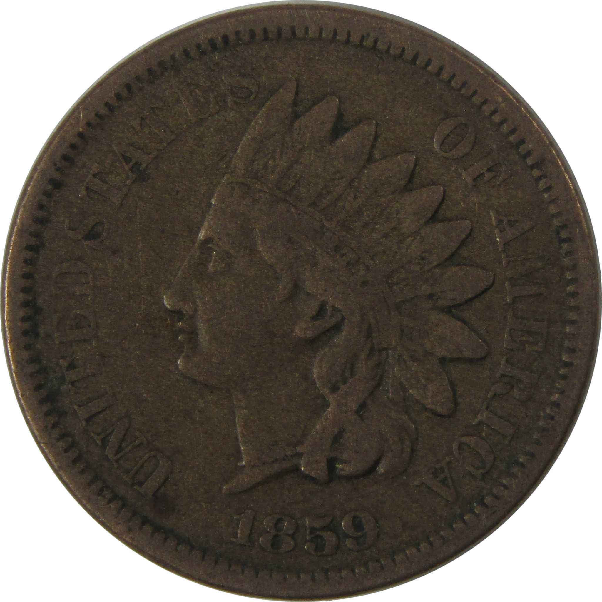 1859 Indian Head Cent VF Very Fine Details Penny 1c Coin SKU:I23427