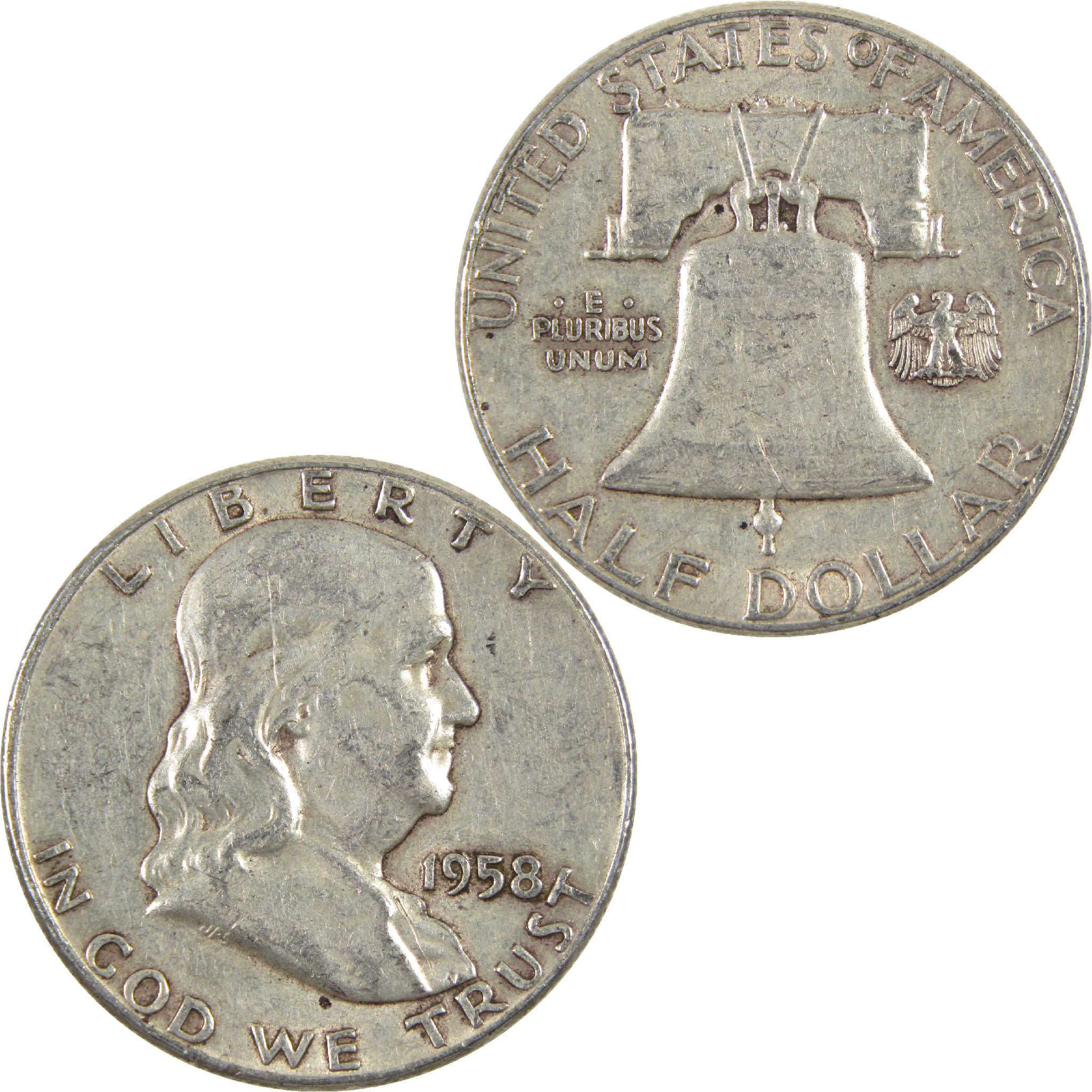 1958 Franklin Half Dollar G Good Silver 50c Coin