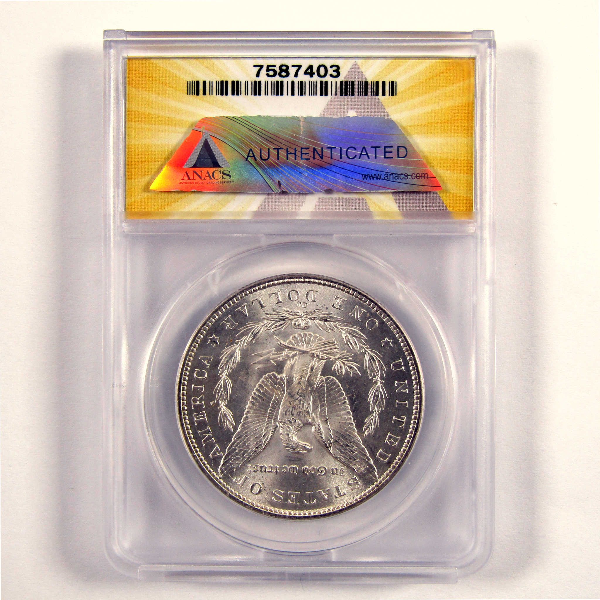 1882 CC Morgan Dollar MS64 ANACS 90% Silver $1 Unc Toned SKU:I11061