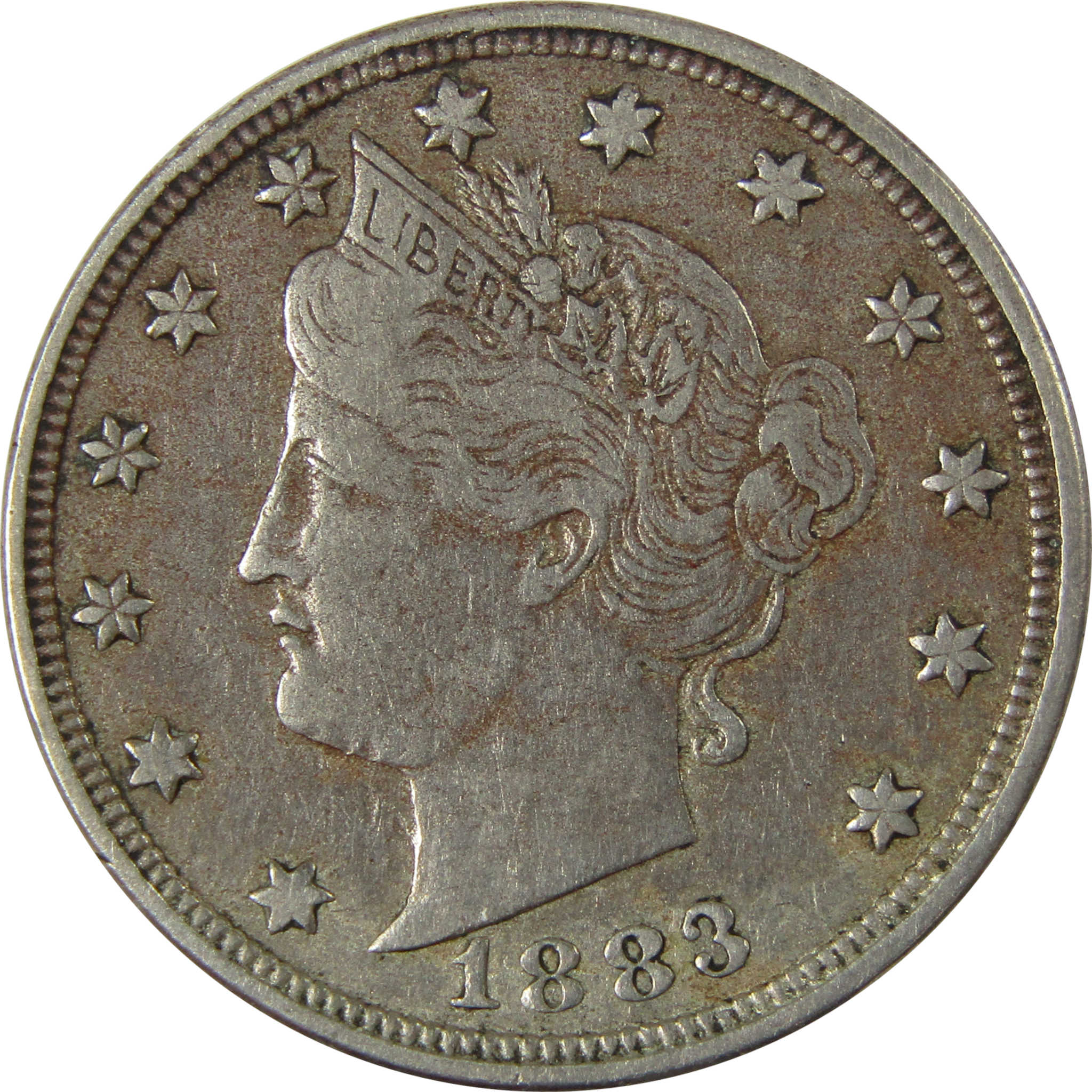 1883 No Cents Liberty Head V Nickel VF Very Fine 5c Coin SKU:I26528