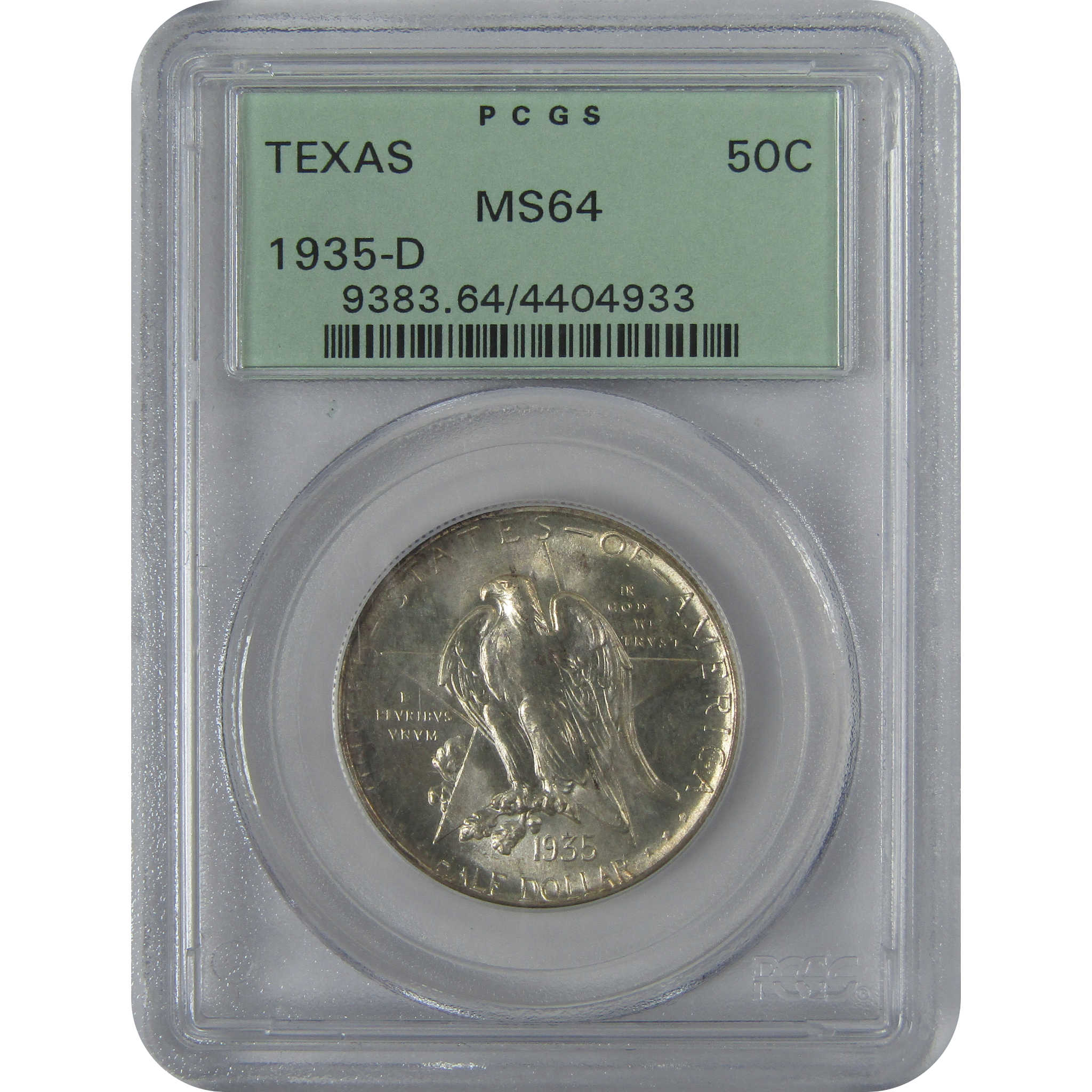 Texas Independence Commemorative Half Dollar 1935 D MS 64 PCGS Silver