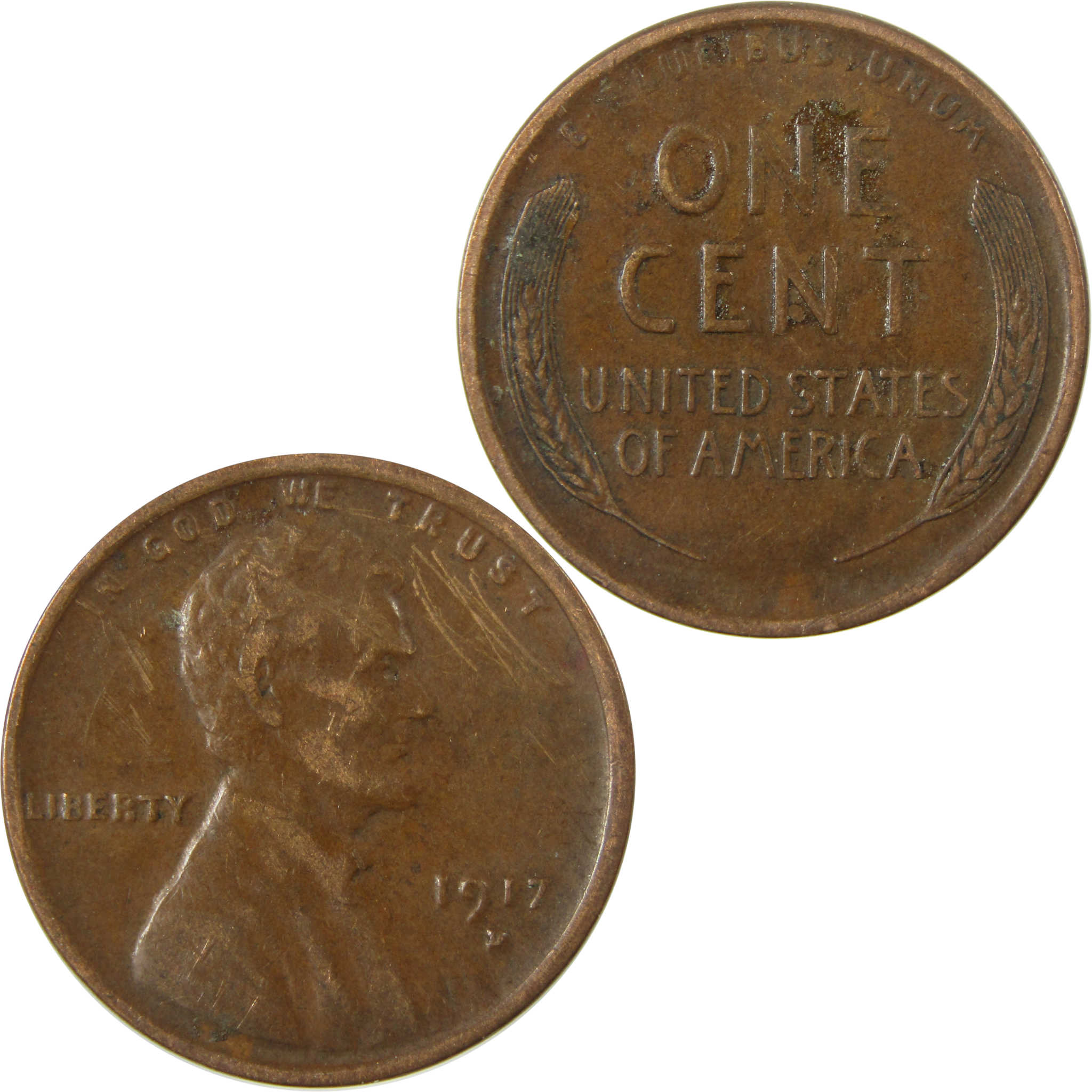 1917 D Lincoln Wheat Cent VF Very Fine Penny 1c Coin SKU:I26829