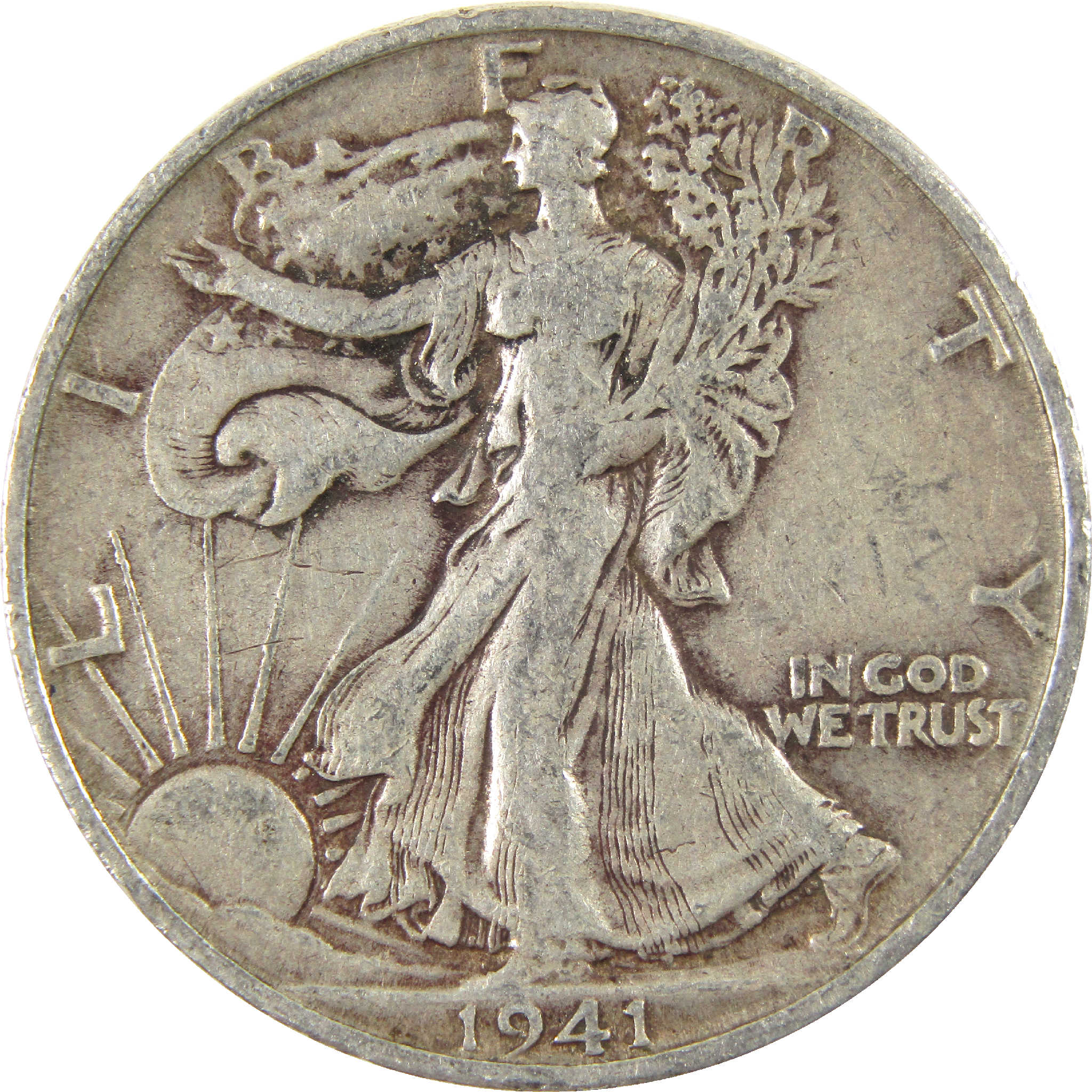 1941 S Liberty Walking Half Dollar VF Very Fine Silver 50c Coin