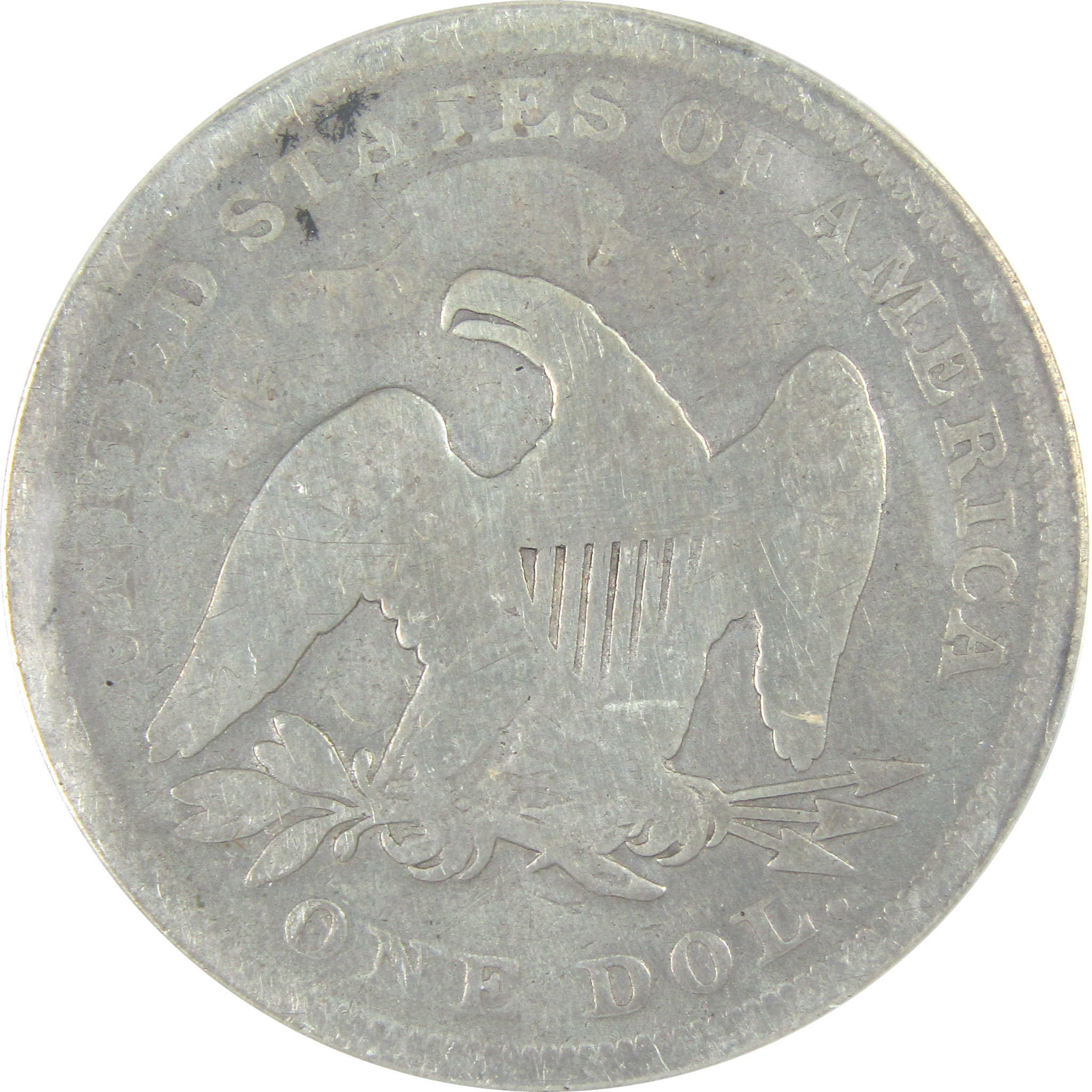 1871 Seated Liberty Dollar G 6 Details ANACS Silver $1 Coin SKU:I16235