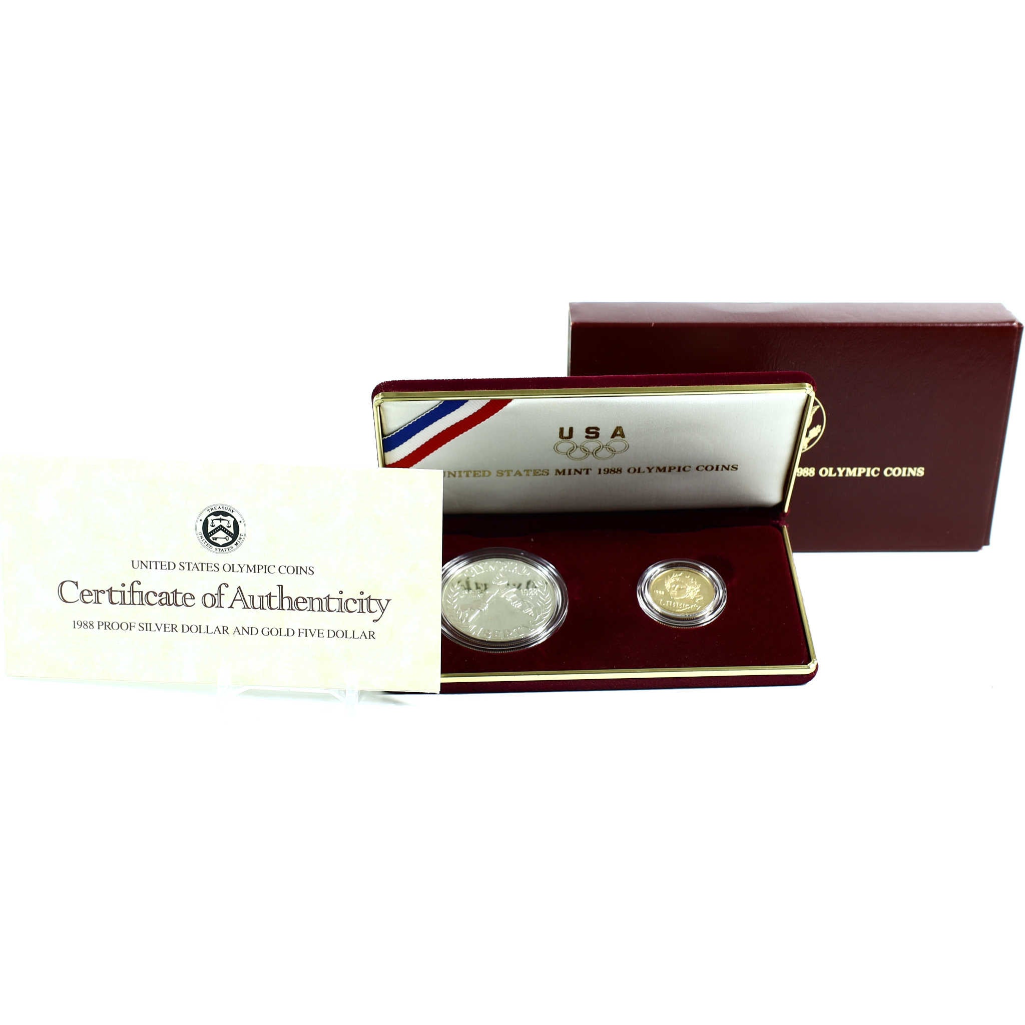 1988 Olympic Coins Commemorative 2 Piece Proof Set SKU:CPC8506