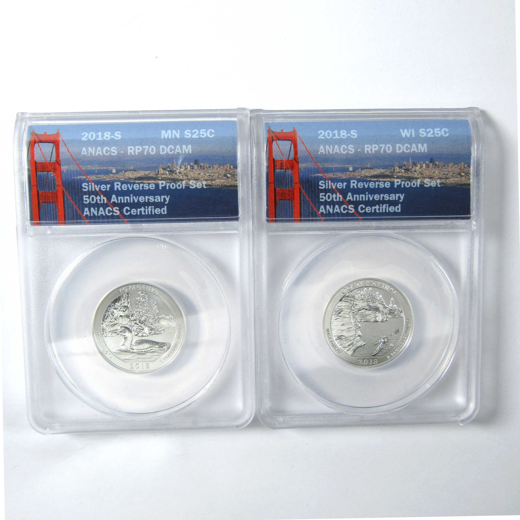 2018 S National Park 25c Set PR 70 DCAM ANACS Silver SKU:CPC6634