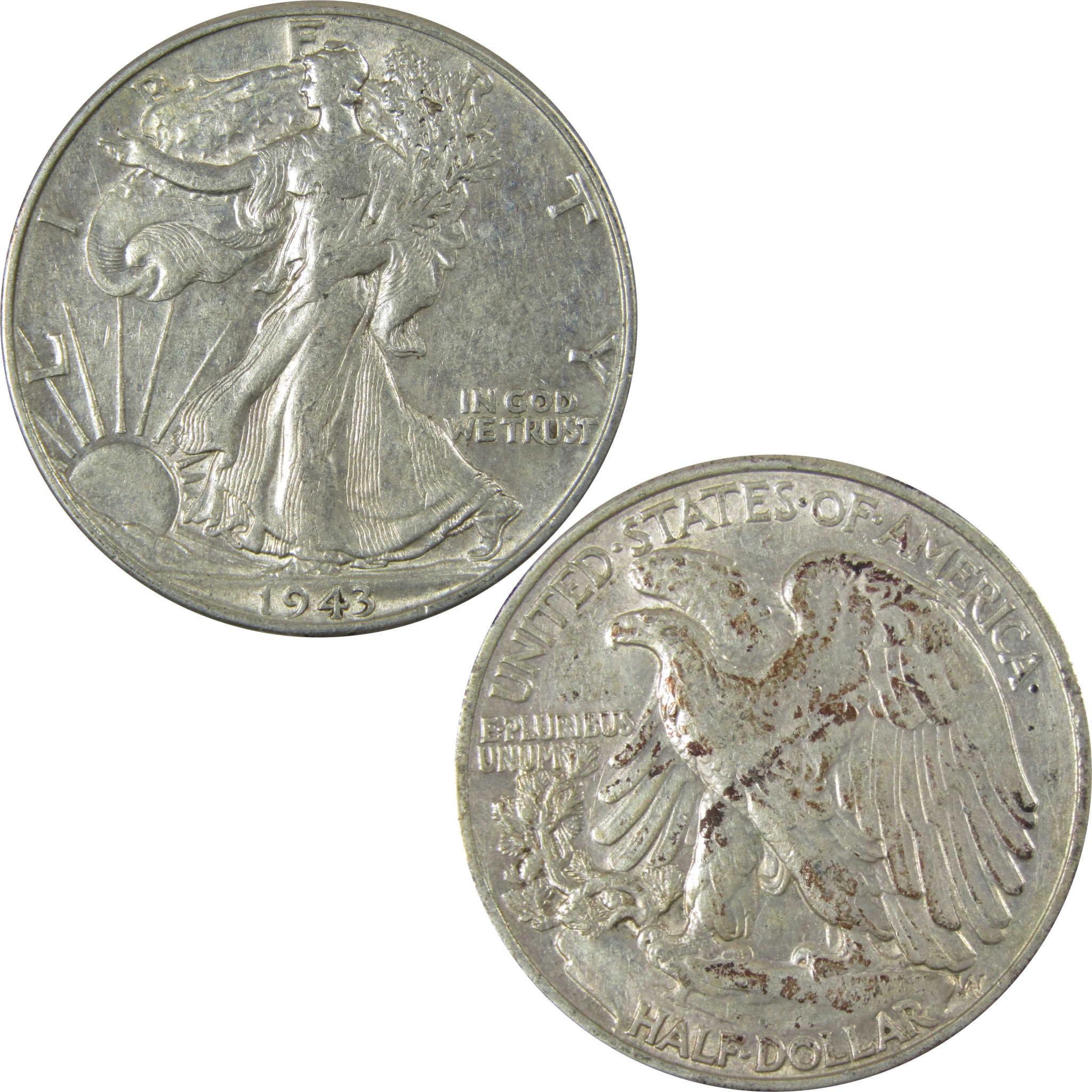 1943 Liberty Walking Silver Half Dollar XF EF Extremely Fine SKU:CP532