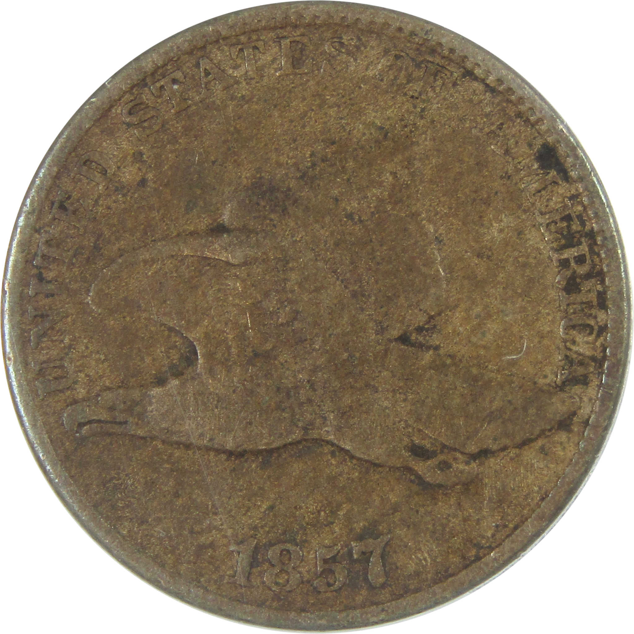 1857 Flying Eagle Cent VG 10 Details ANACS Copper-Nickel SKU:I16060